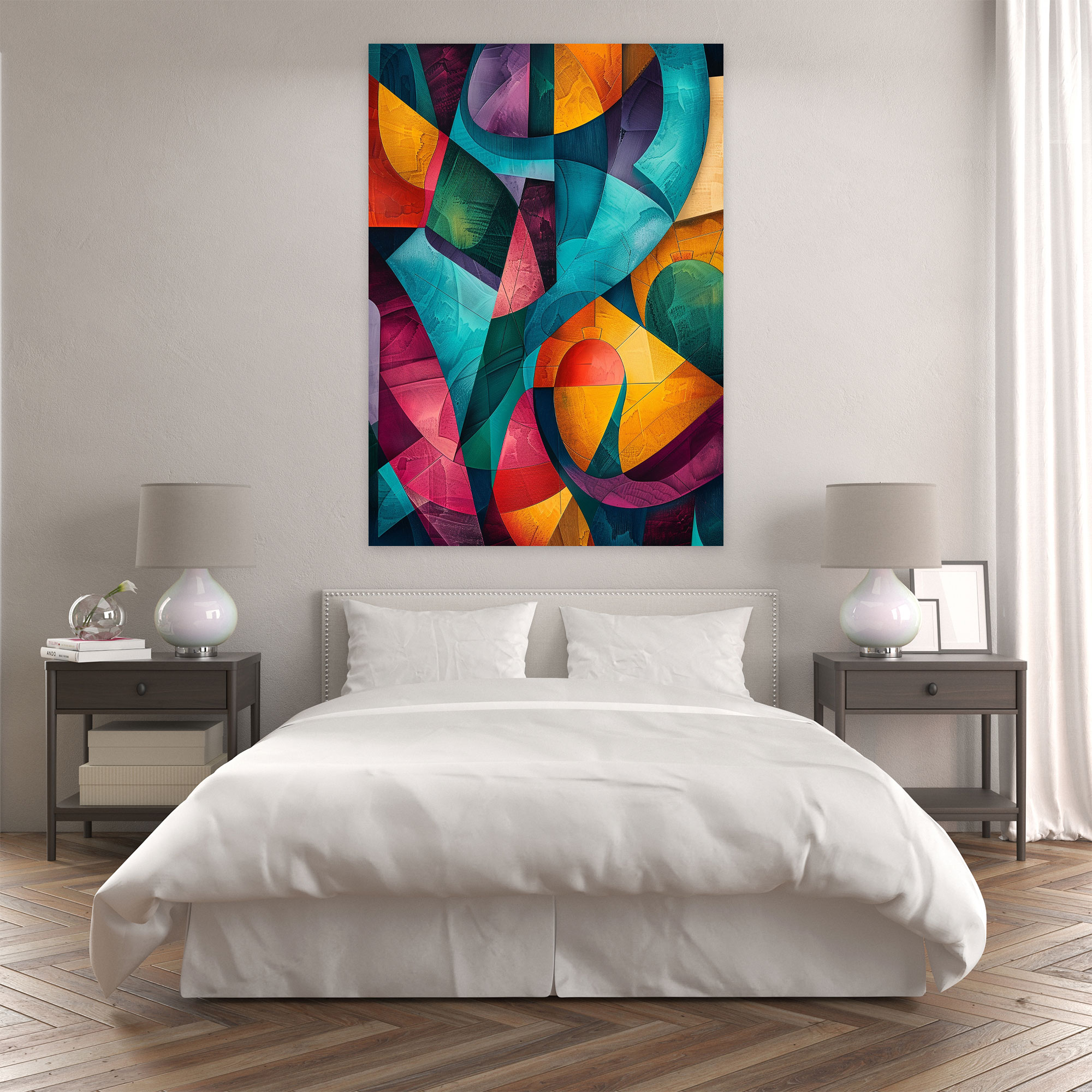Cubism Canvas Print - Shapes Of Color Wall Art - Cubism, Cubism, Abstract Art, Canvas