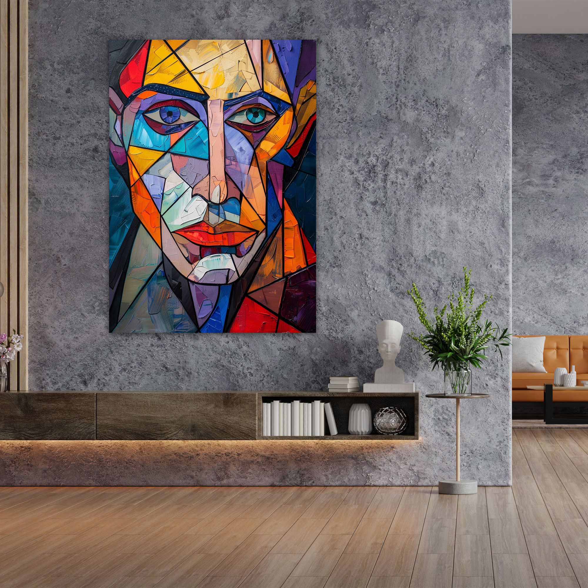 Cubism Wall Art - Picasso Inspired Canvas Print - Cubism, Canvas Wall Art, Picasso Inspired, Portrait