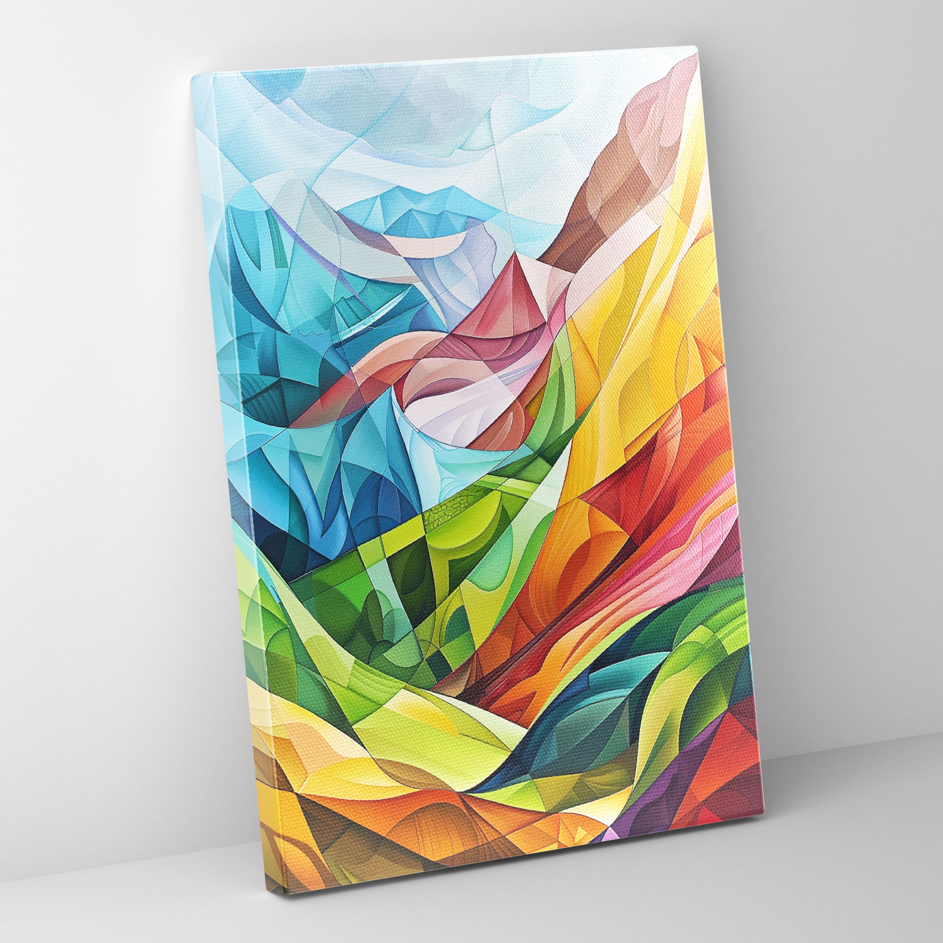 Cubism Canvas Print - Overlapping Planes Landscape Wall Decoration - Cubism, Abstract Landscape, Wall Art, Canvas Wall Art