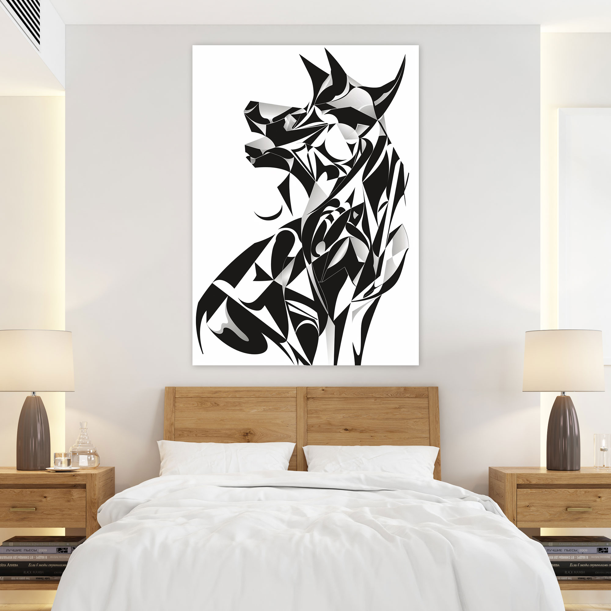 Cubism Canvas Print - Abstract Animal Silhouettes Wall Art - Cubism, Canvas Wall Art, Canvas, Abstract Form