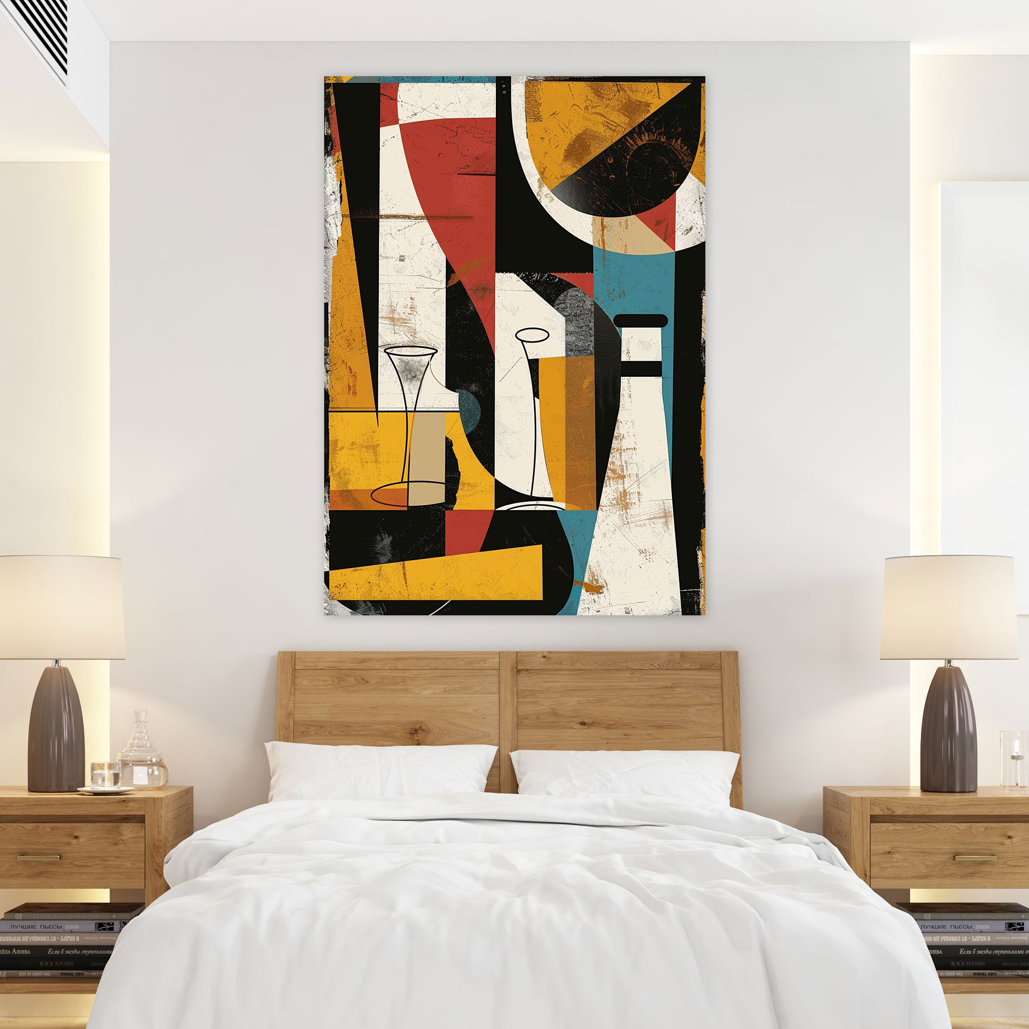 Cubism Abstract Shapes Canvas Print - Cubism, Home Decoration, Wall Decoration, Cubism