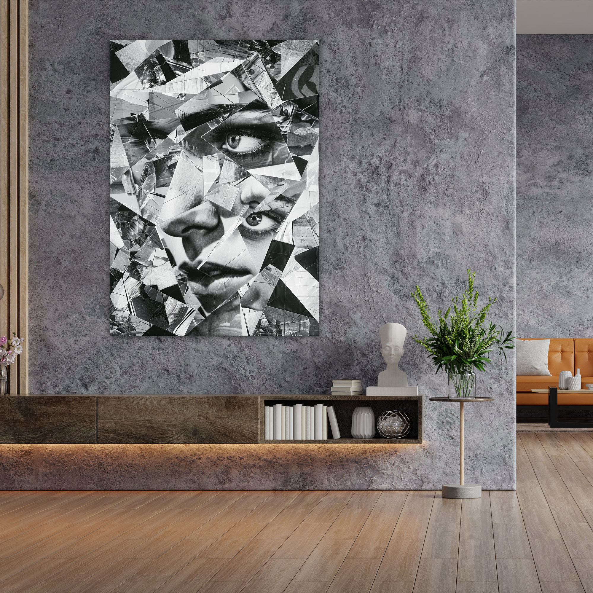 Cubism Fragmented Collage Canvas Print - Cubism, Canvas Print, Home Decoration, Canvas