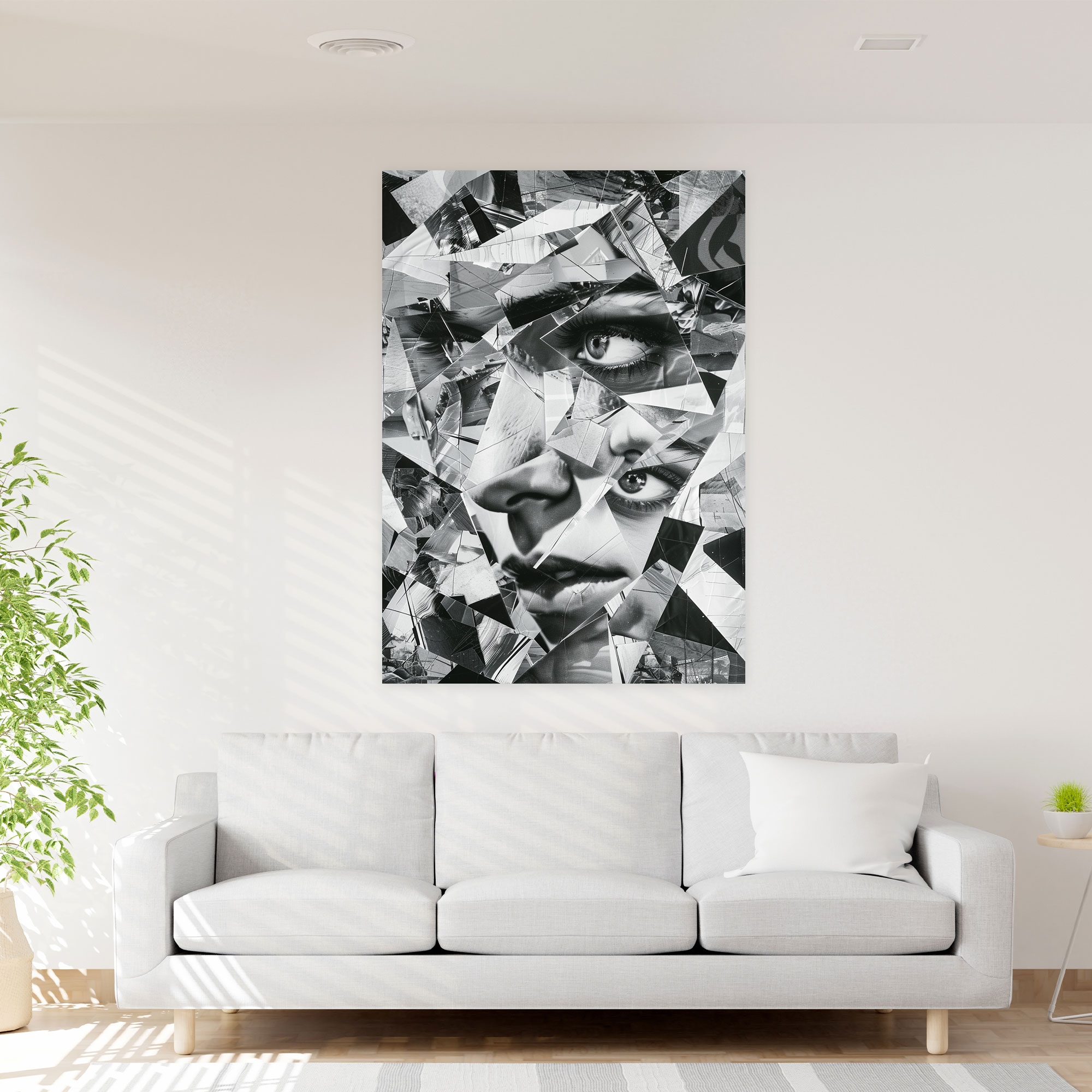 Cubism Fragmented Collage Canvas Print - Cubism, Canvas Print, Home Decoration, Canvas
