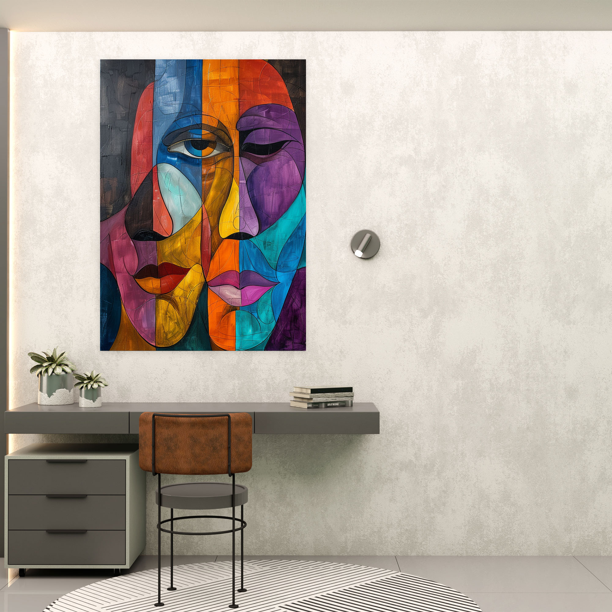 Cubism Distorted Faces Wall Decoration - Cubism, Wall Decoration, Home Decoration, Canvas Wall Art