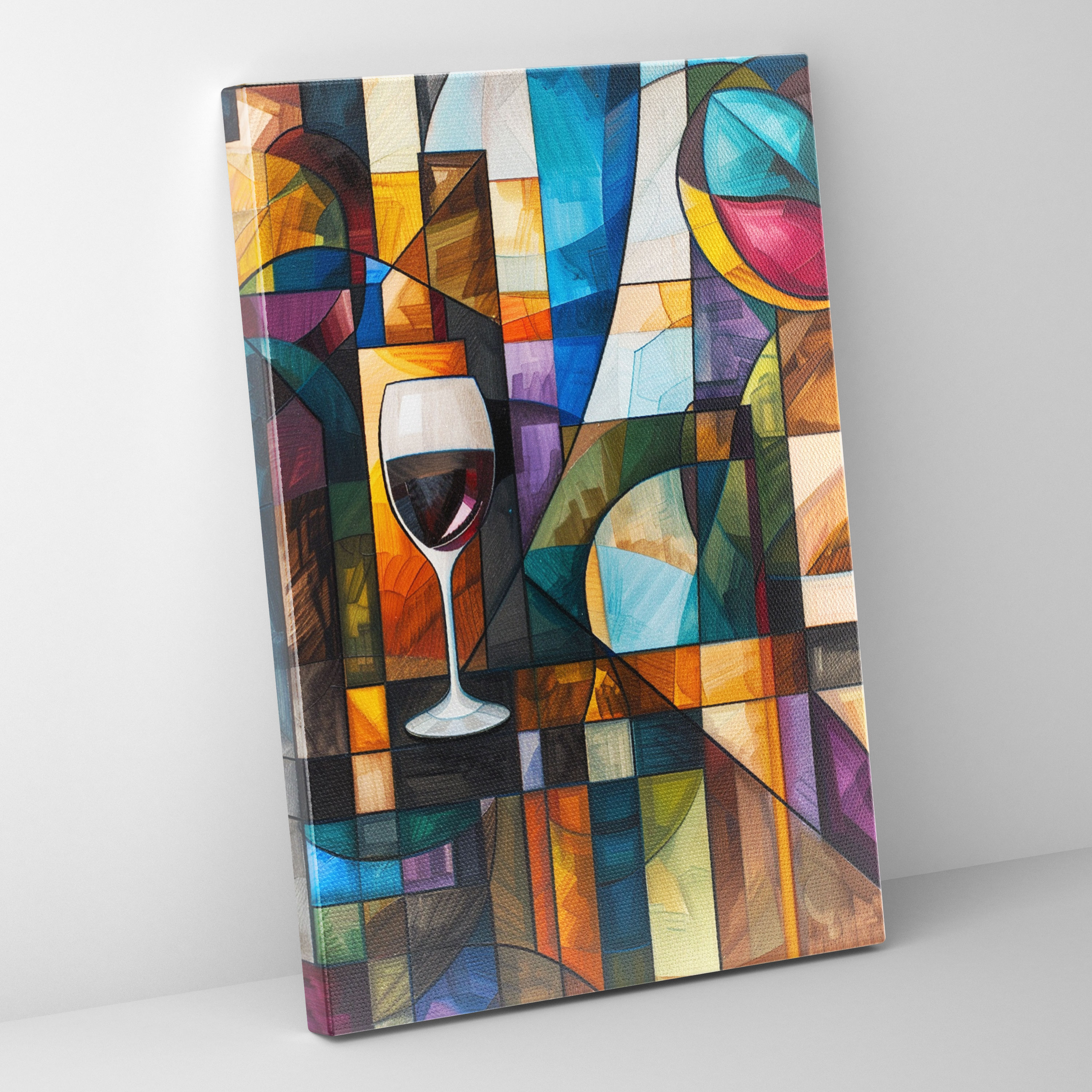 Cubism Cityscape Interpretation Wall Art - Cubism, Canvas, Wall Art, Canvas Wall Art