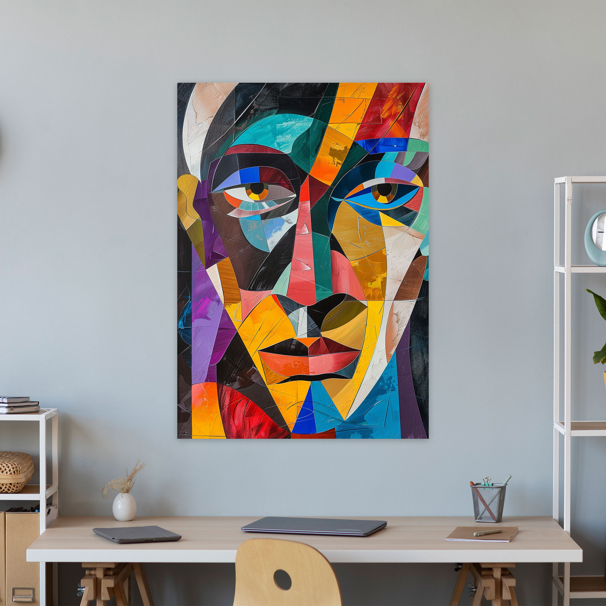 Cubism Overlapping Elements Wall Decoration - Cubism, Cubism, Home Decoration, Wall Decoration