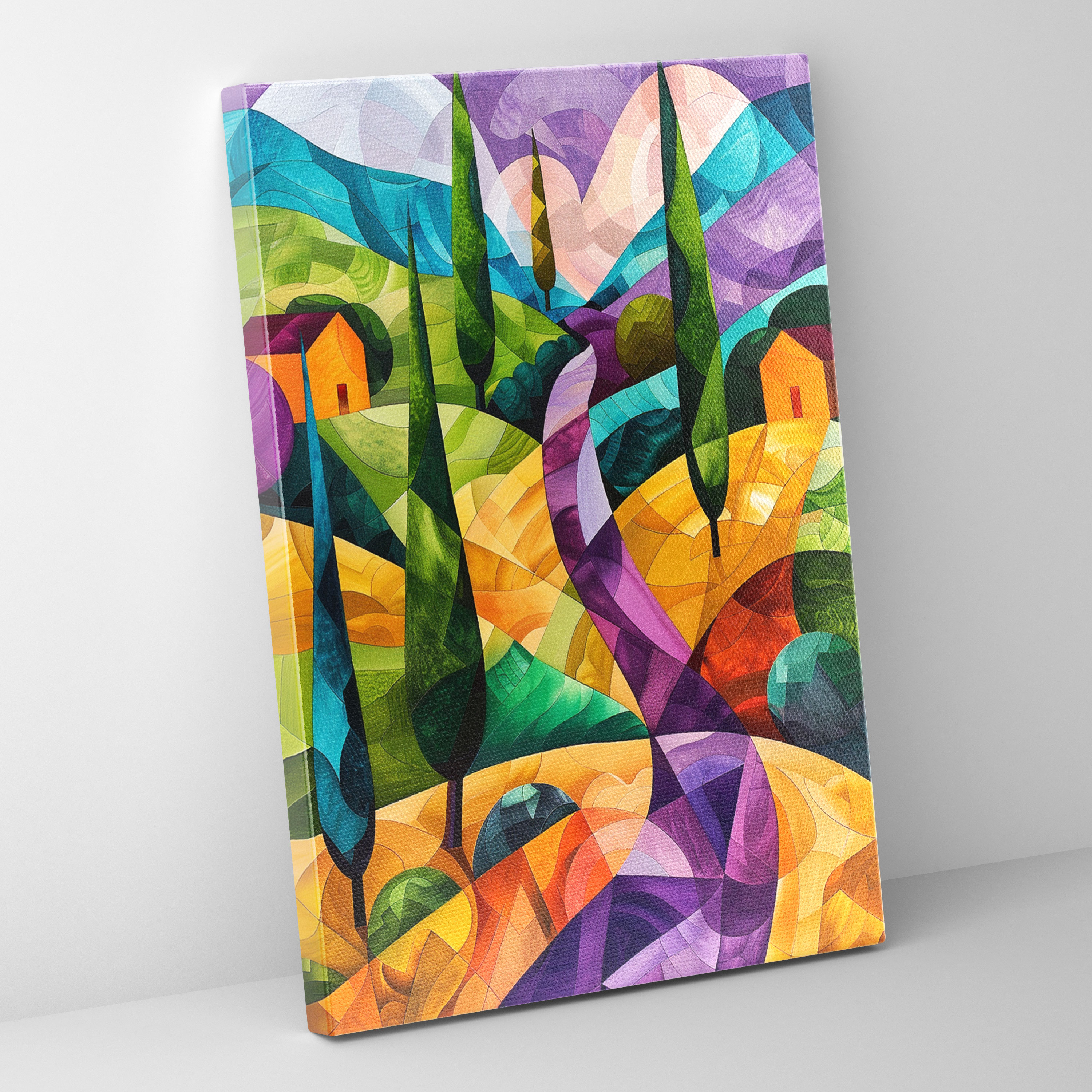 Cubism Surreal Landscape Canvas Print - Cubism, Cubism, Wall Decoration, Canvas Wall Art