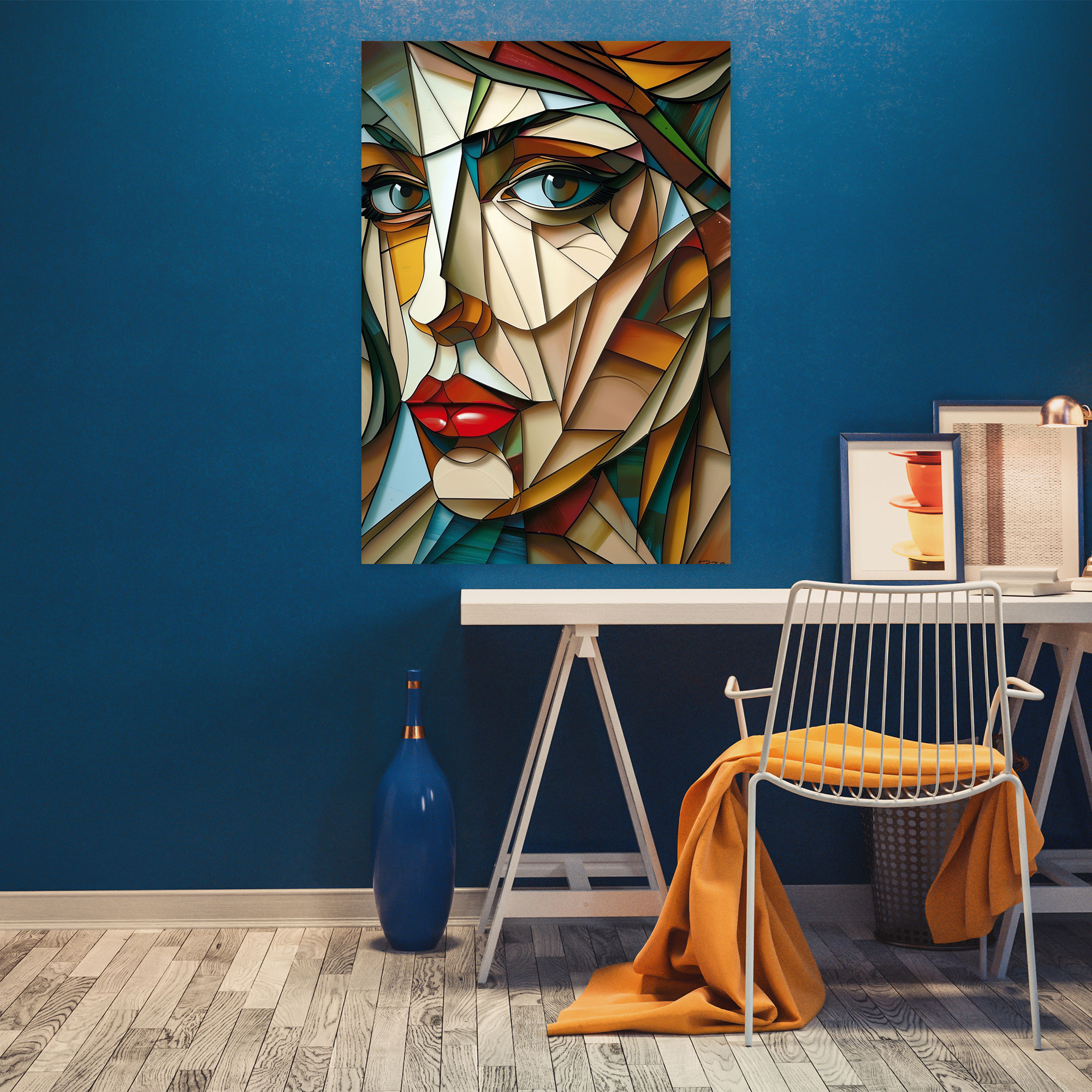 Cubism Classic Portrait Wall Art - Cubism, Canvas, Canvas Wall Art, Home Decoration