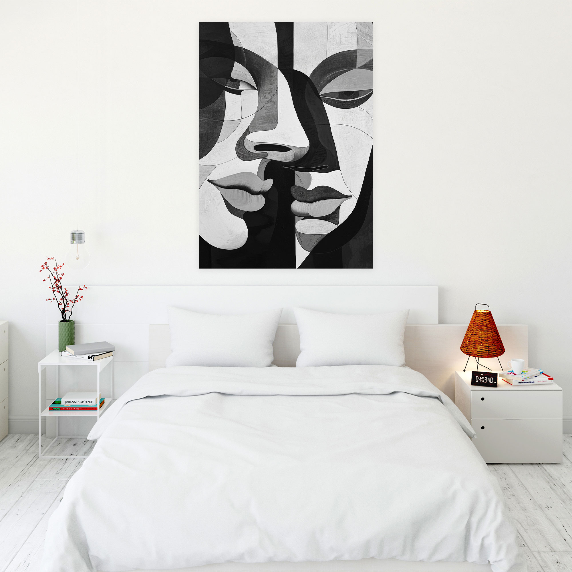 Cubism Wall Art - Cubism, Canvas Wall Art, Interlocking Faces, Cubism