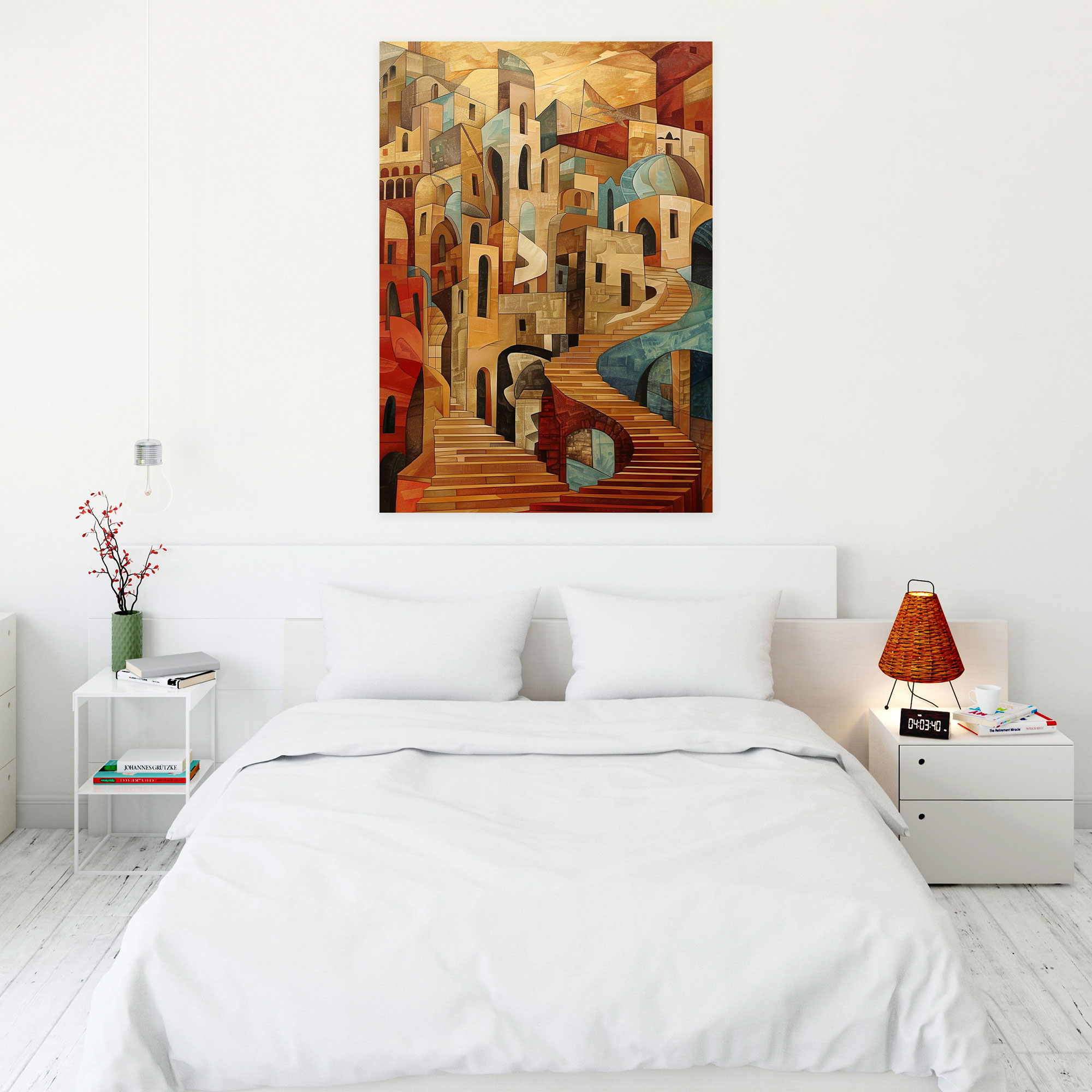 Cubism Wall Decoration - Cubism, Home Decoration, Earth Tones, Canvas