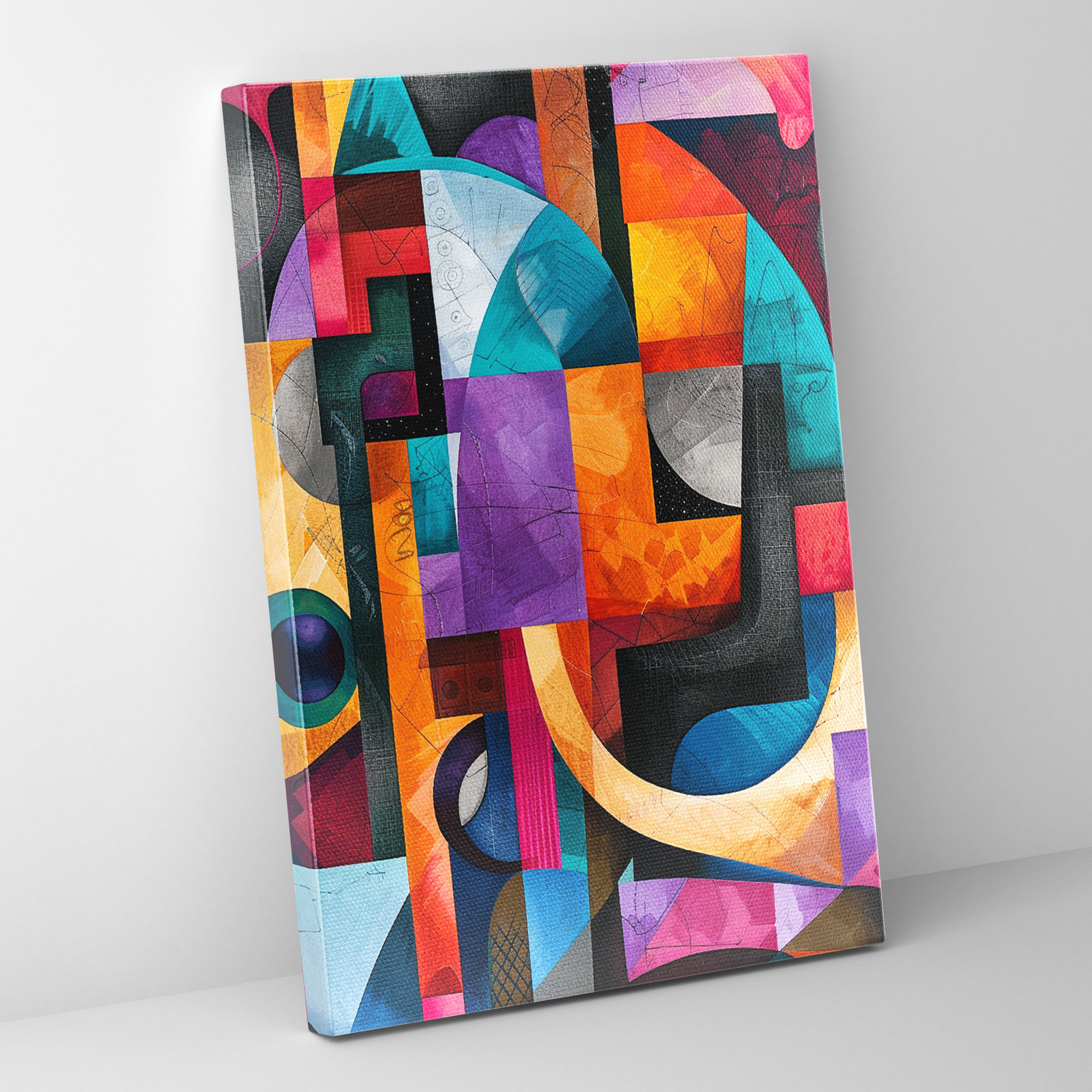 Cubism Geometric Canvas Print - Cubism, Canvas, Wall Art, Cubism