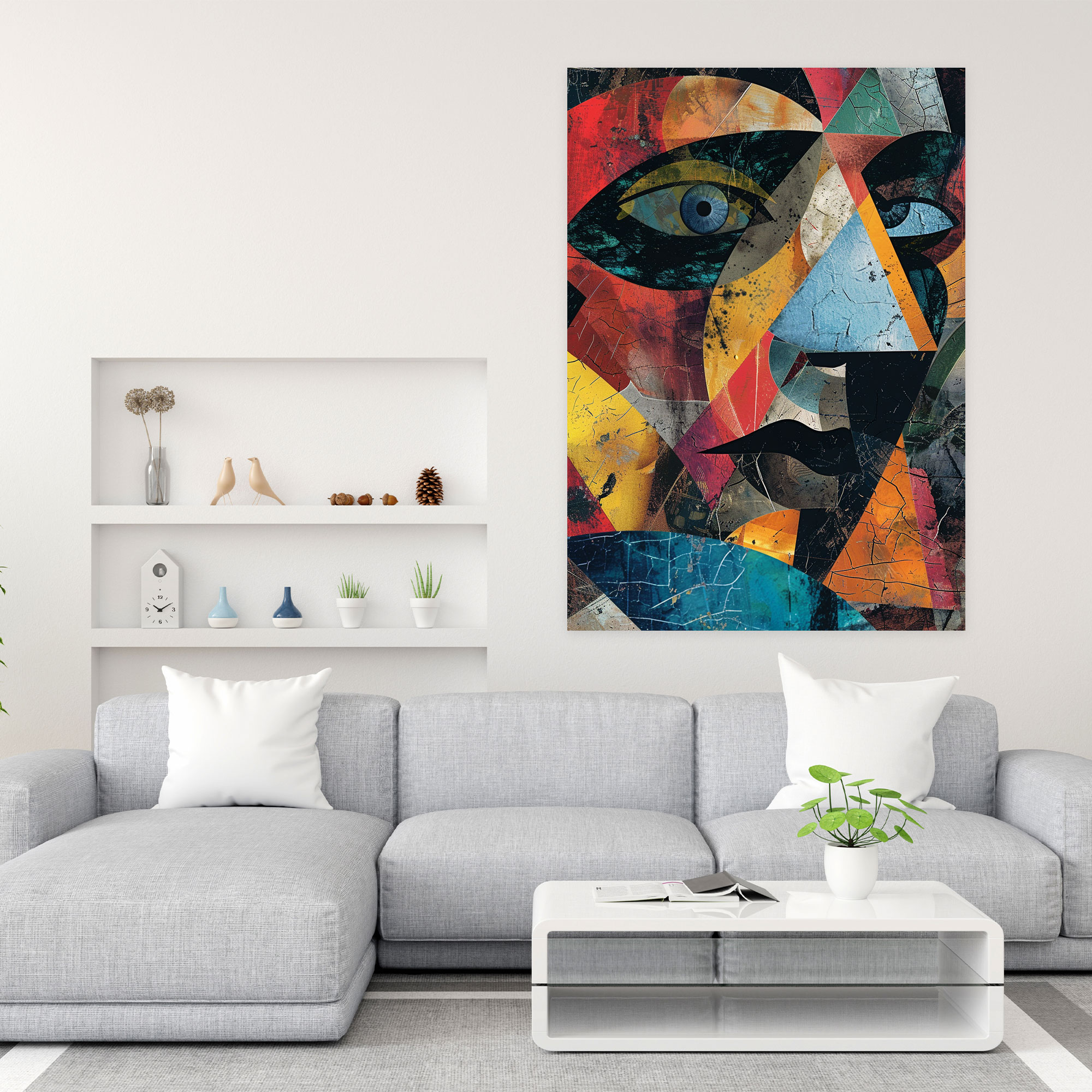 Cubism Collage Canvas Print - Cubism, Wall Decoration, Canvas, Canvas Wall Art