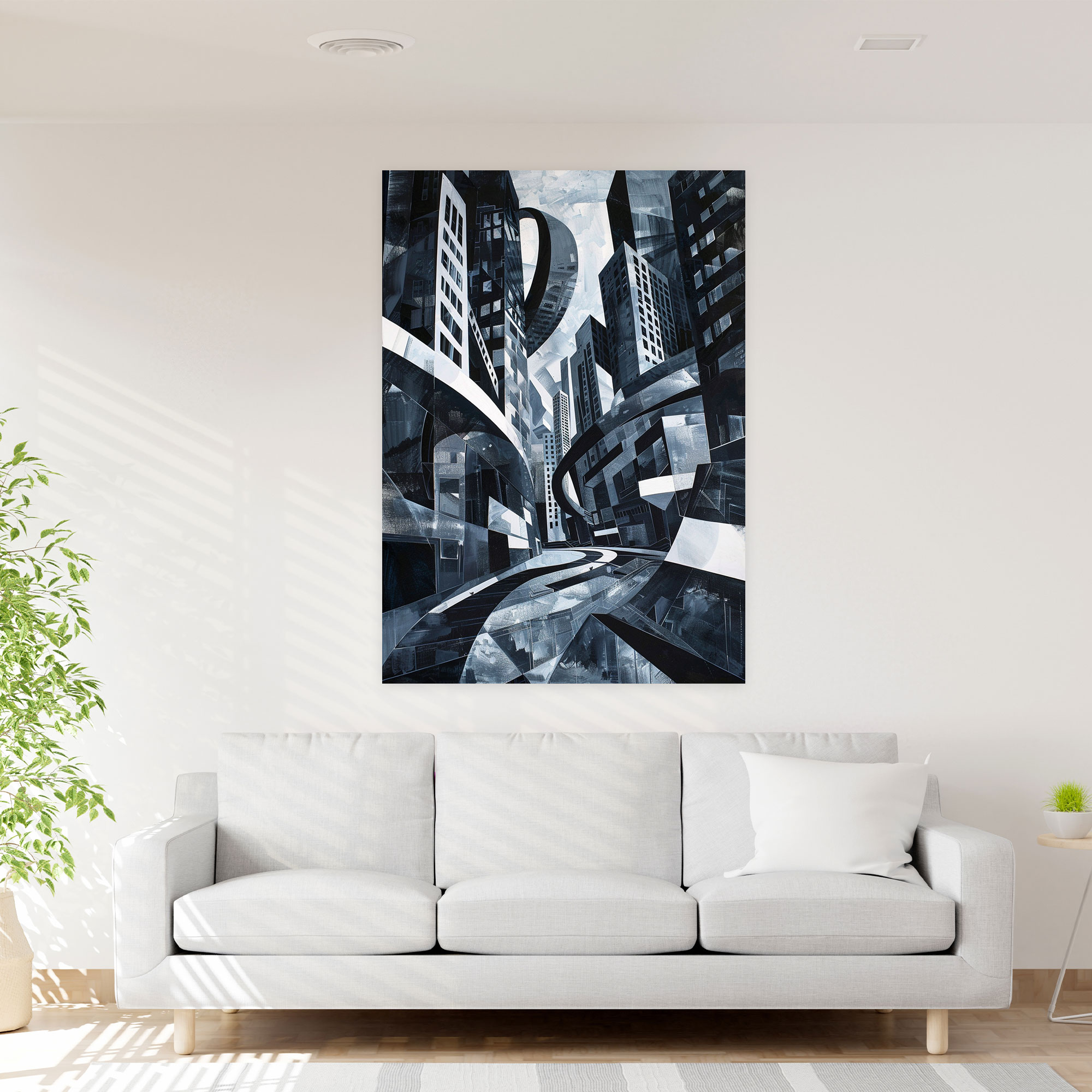 Cubism Cityscape Wall Decoration - Cubism, Canvas, Home Decoration, Cubism