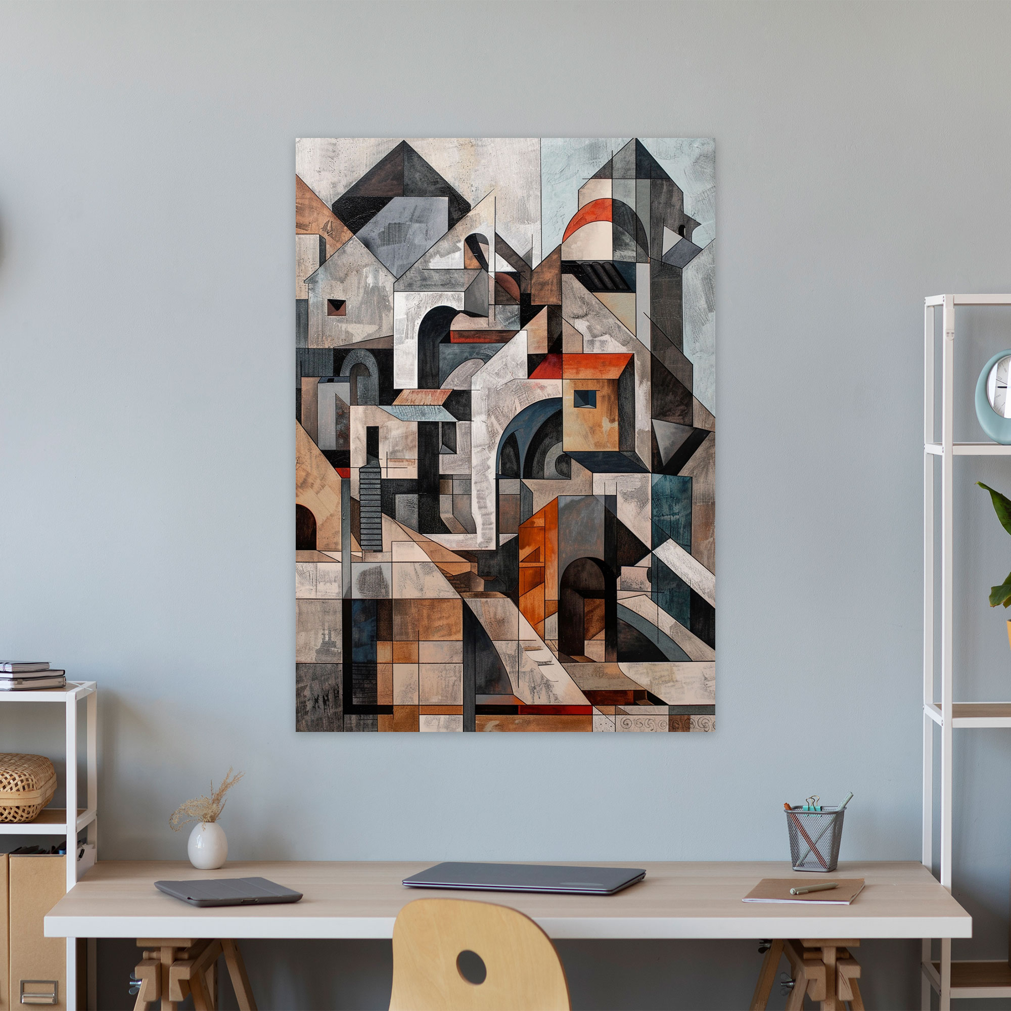 Cubism Architecture Wall Decoration - Cubism, Cubism, Home Decoration, Wall Decoration