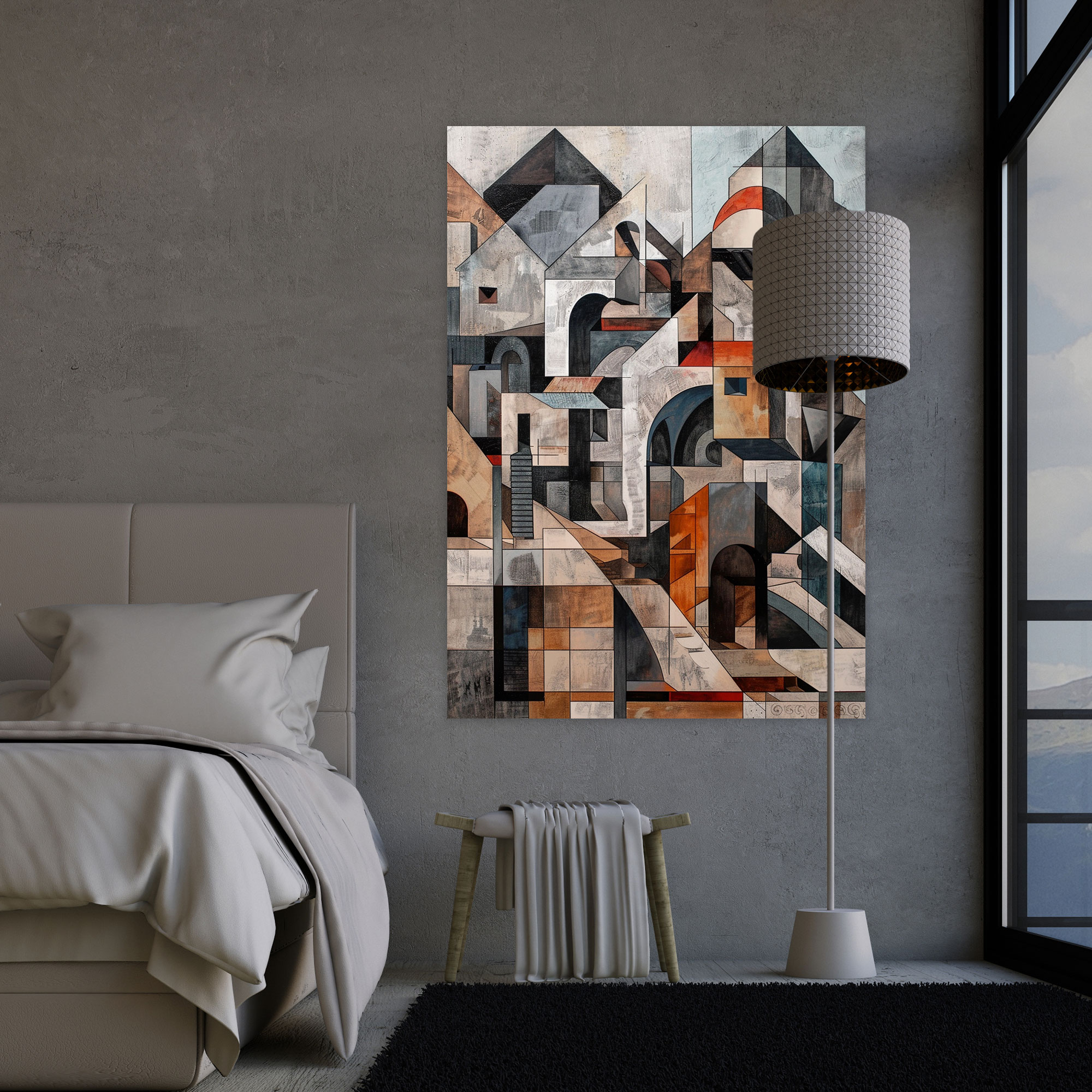 Cubism Architecture Wall Decoration - Cubism, Cubism, Home Decoration, Wall Decoration