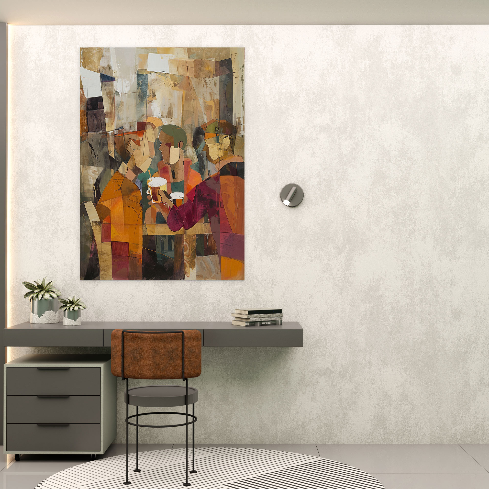 Cubism Figures Wall Art - Cubism, Canvas, Canvas Wall Art, Home Decoration