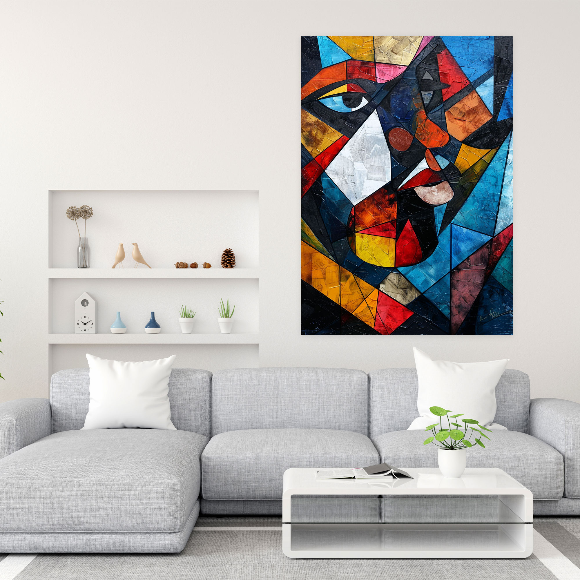 Cubism Abstract Canvas Print - Cubism, Canvas Print, Cubism, Bold Colors