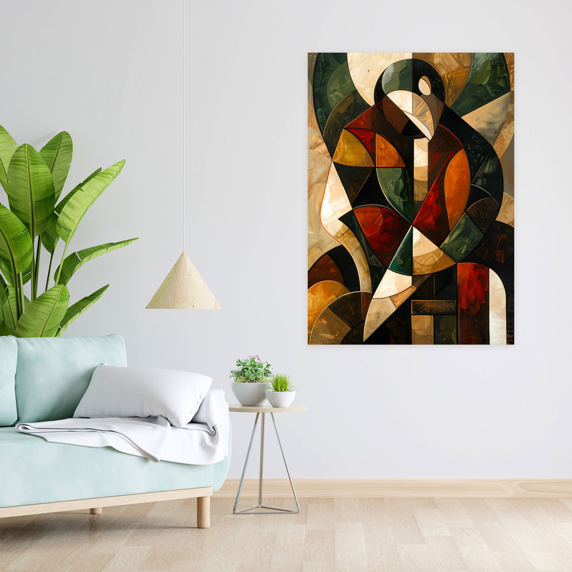 Geometric Cubism Figures Canvas Print - Cubism, Canvas Print, Cubism, Home Decoration