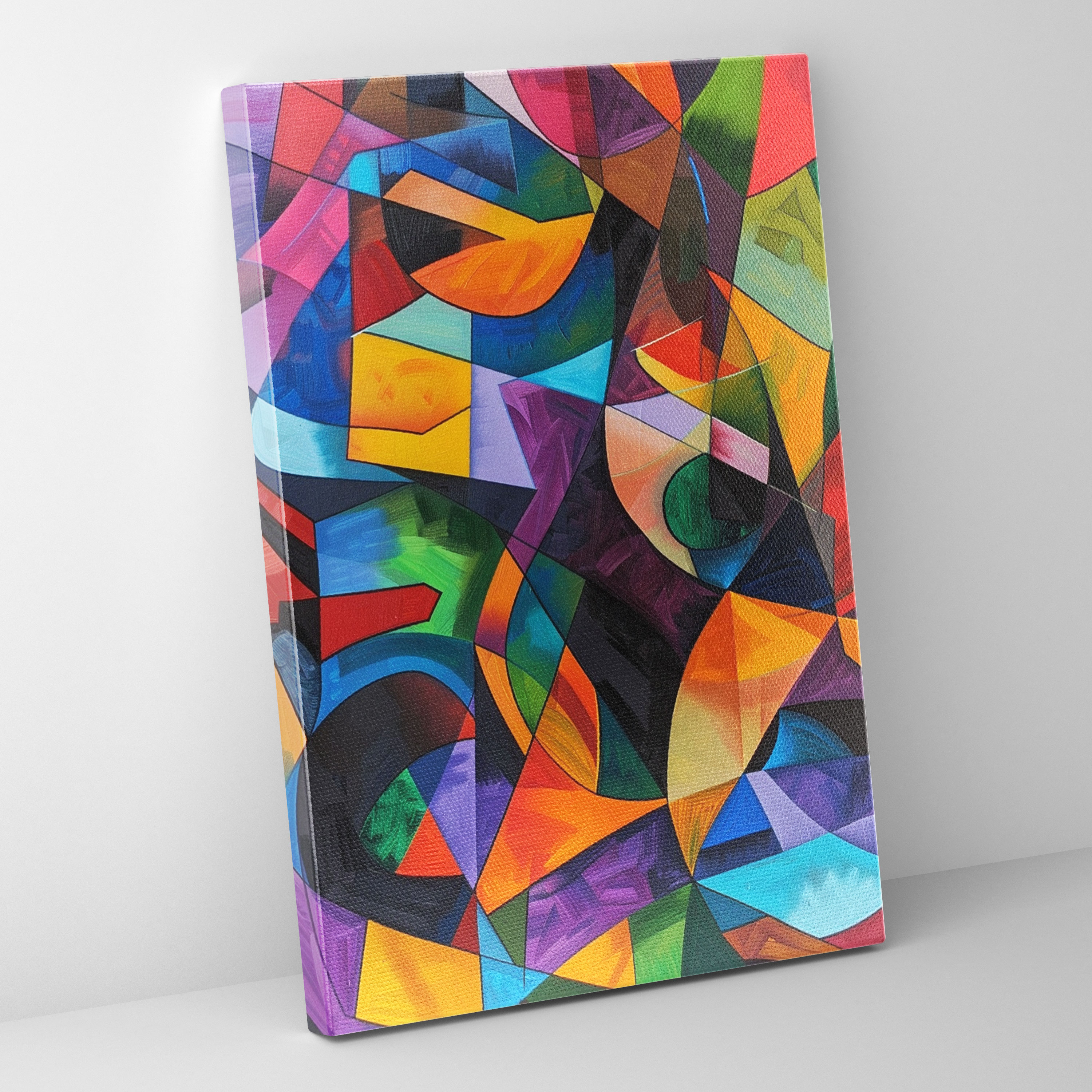 Multi-Colored Cubism Wall Decoration - Cubism, Wall Art, Home Decoration, Abstract
