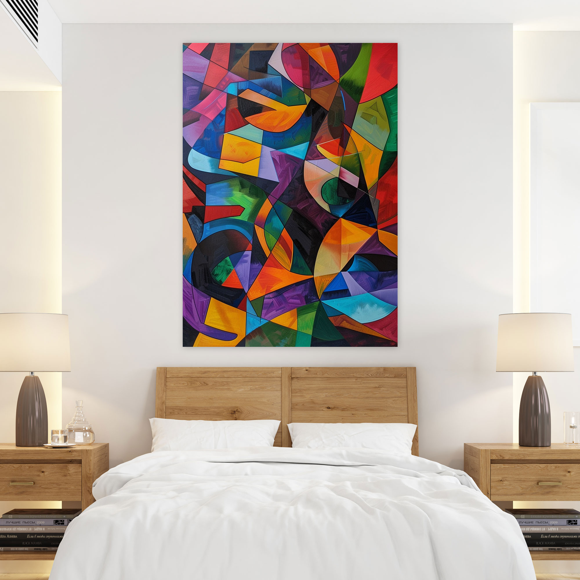 Multi-Colored Cubism Wall Decoration - Cubism, Wall Art, Home Decoration, Abstract