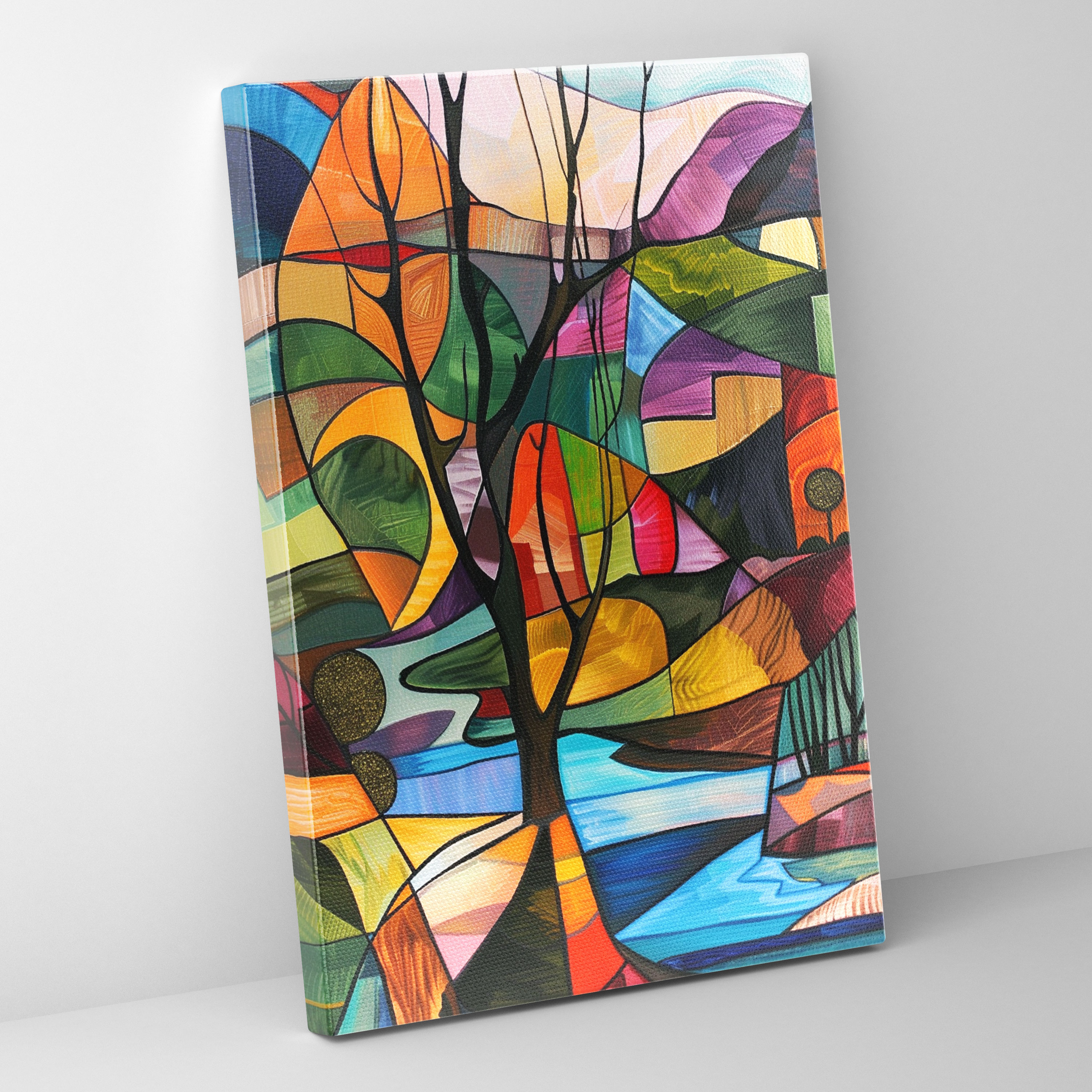 Cubist Nature Canvas Print - Cubism, Wall Decoration, Cubism, Canvas Print