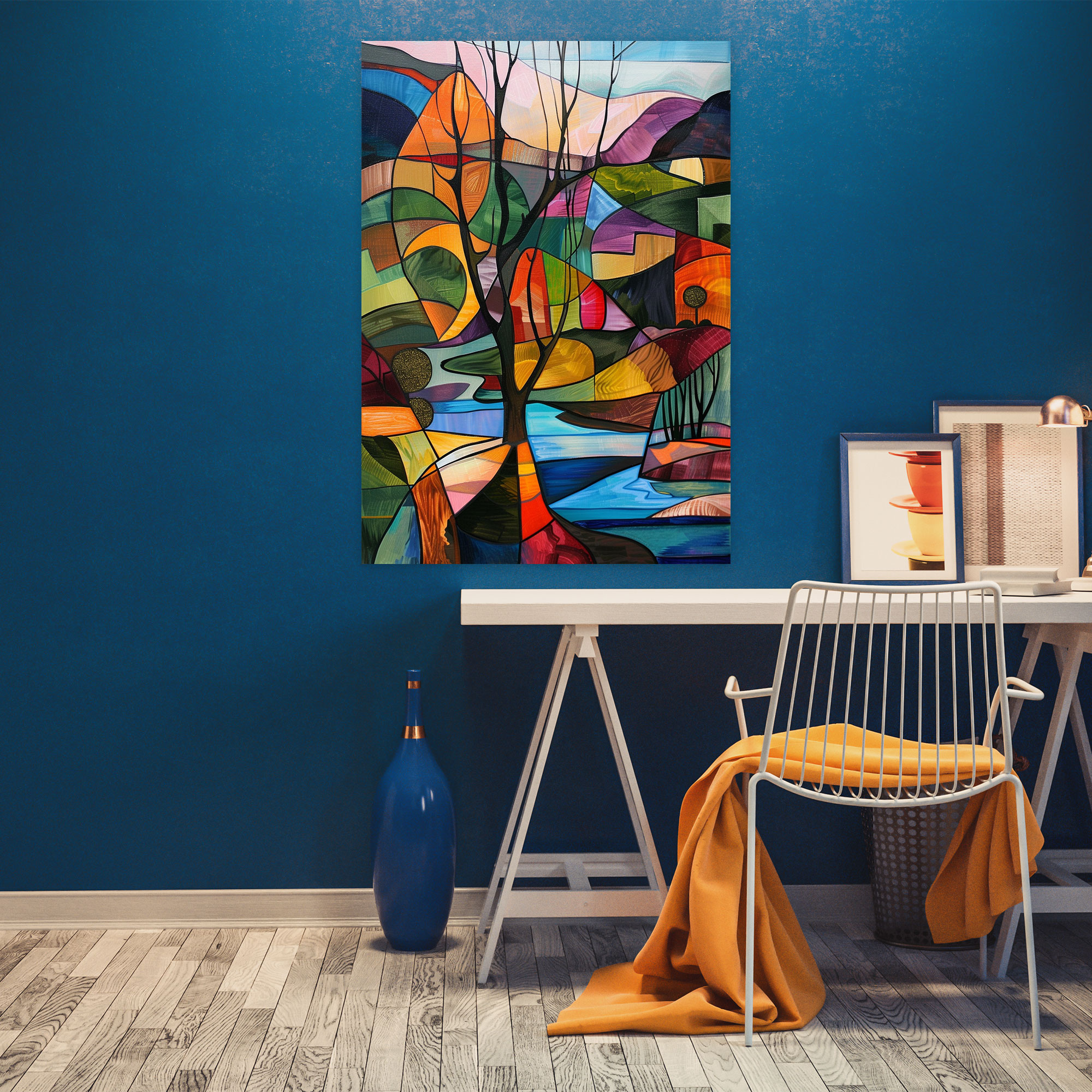 Cubist Nature Canvas Print - Cubism, Wall Decoration, Cubism, Canvas Print