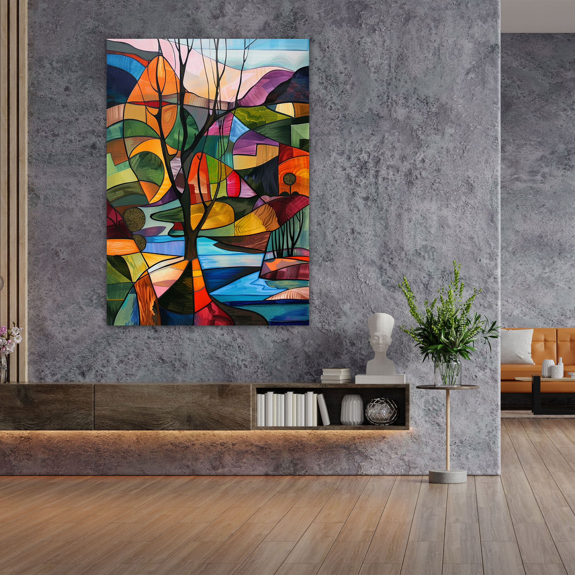 Cubist Nature Canvas Print - Cubism, Wall Decoration, Cubism, Canvas Print