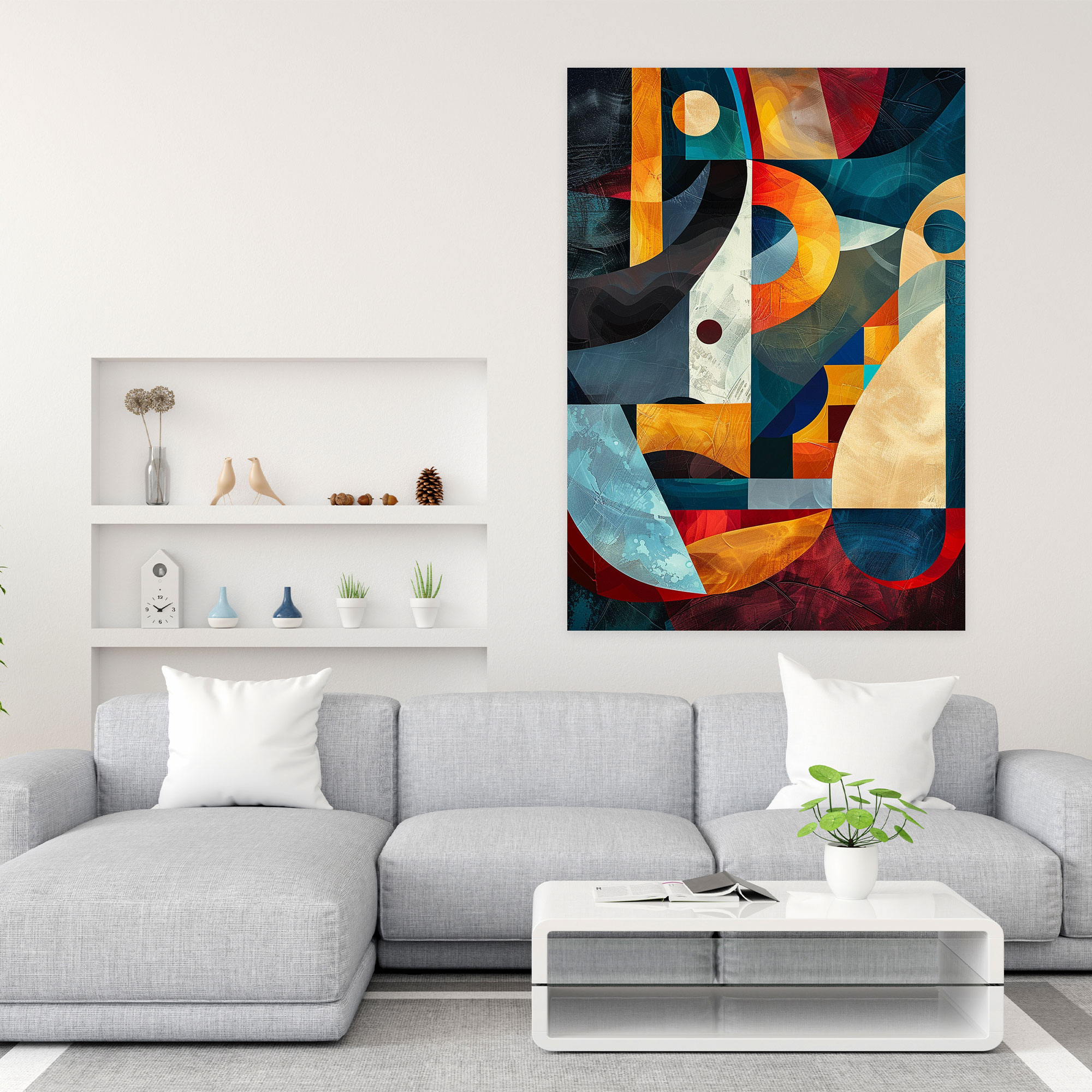 Cubism Explosion Canvas Print - Cubism, Home Decoration, Wall Art, Canvas Wall Art