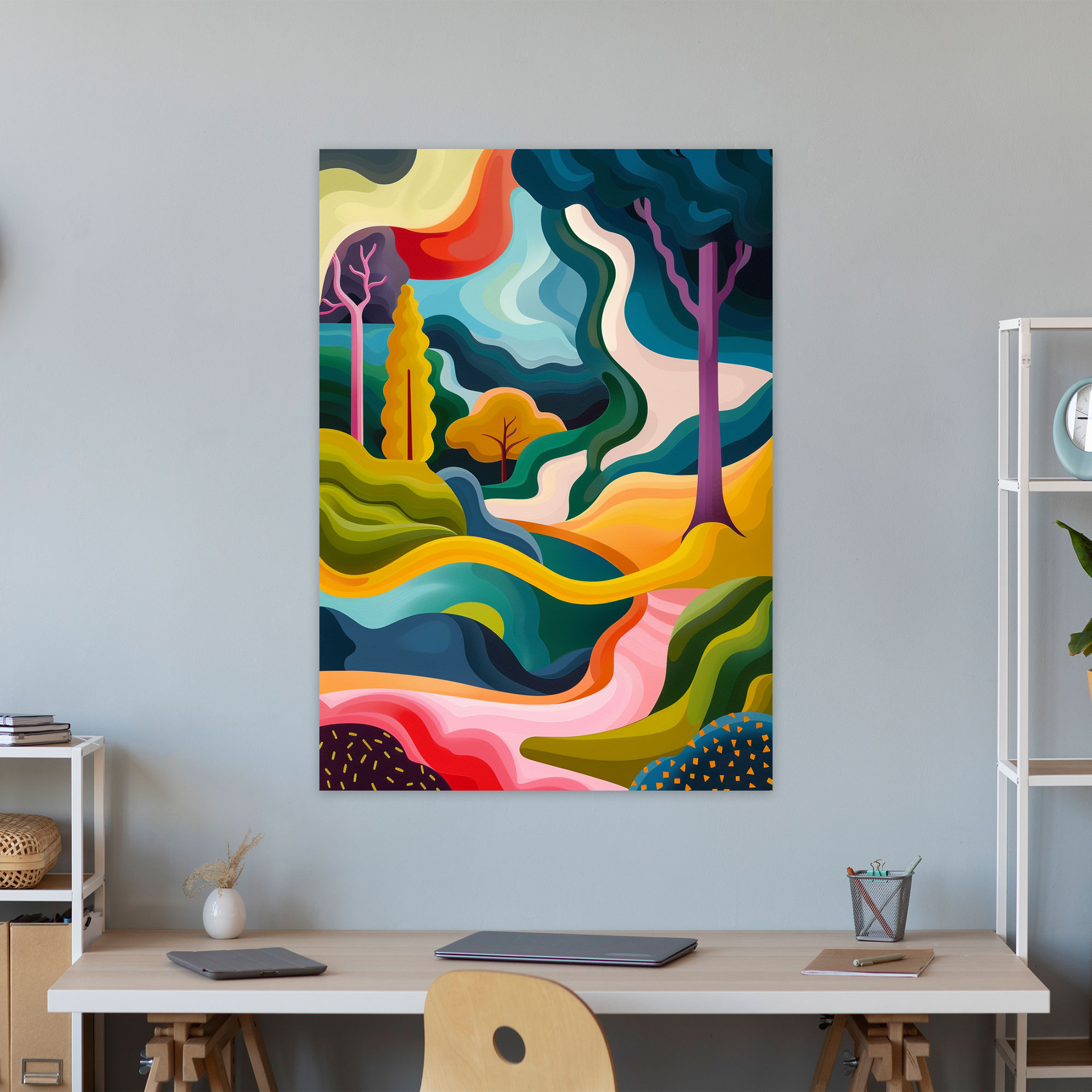 Surreal Landscape Cubism Wall Decoration - Cubism, Home Decoration, Surreal Landscape, Cubism