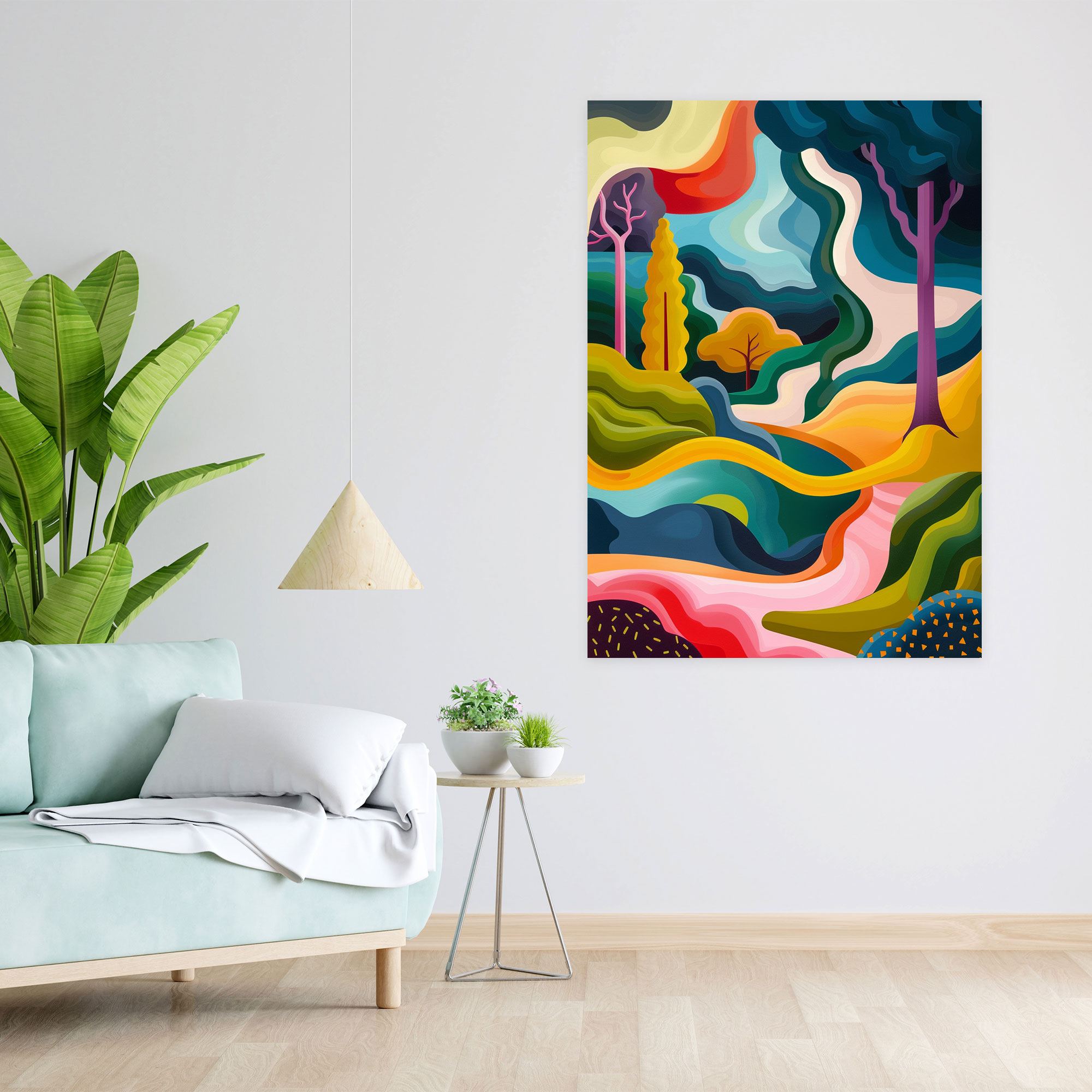 Surreal Landscape Cubism Wall Decoration - Cubism, Home Decoration, Surreal Landscape, Cubism