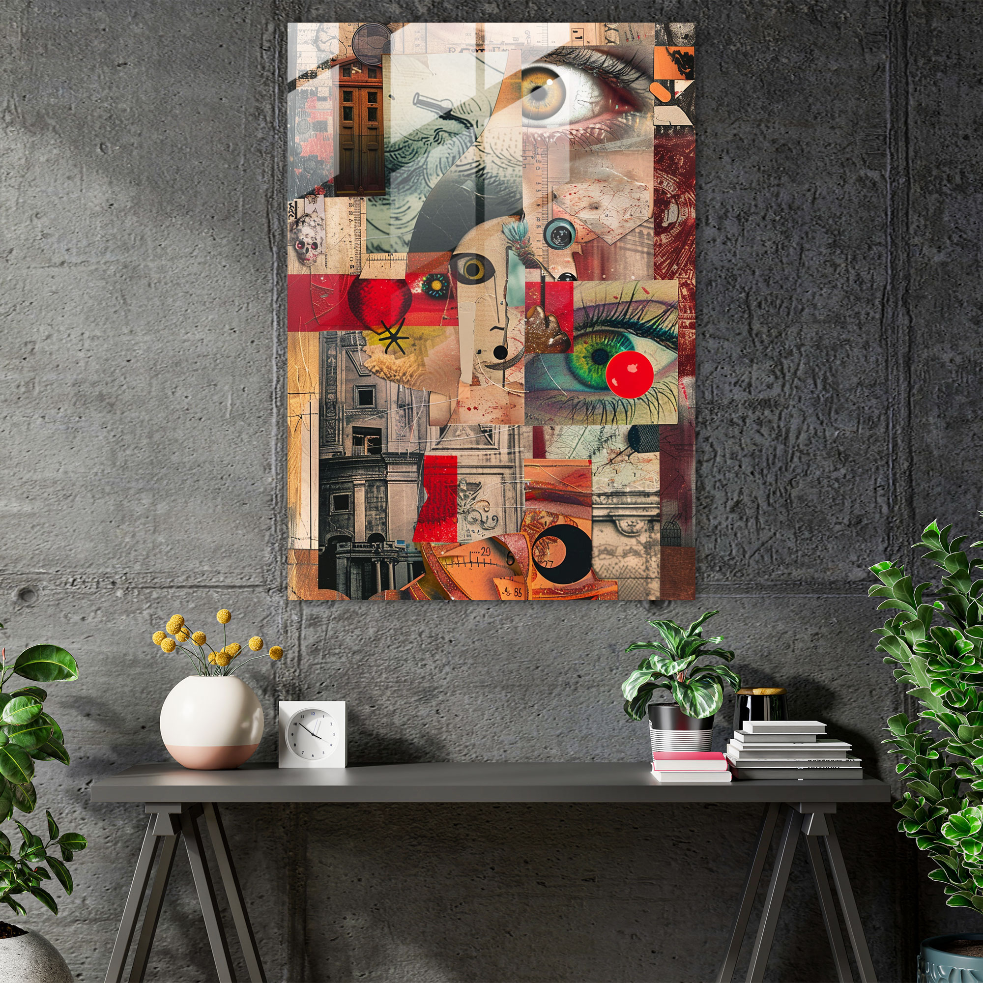 Dadaism Glass Wall Art - Dadaism, Glass Wall Art, Dadaism Art Style, Wall Decoration