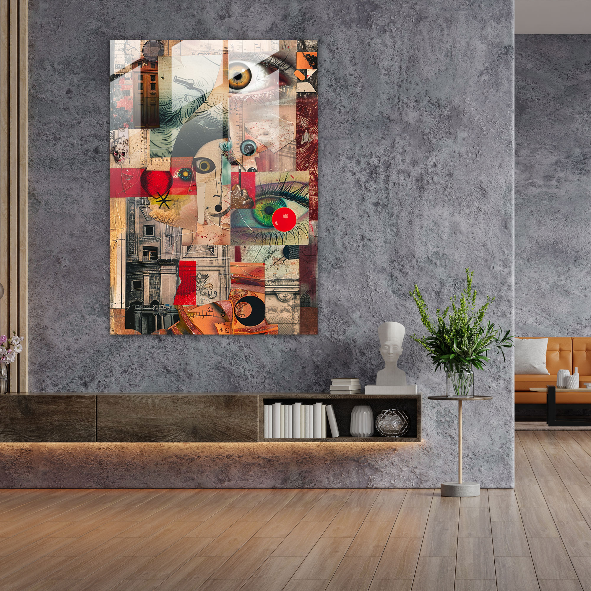 Dadaism Glass Wall Art - Dadaism, Glass Wall Art, Dadaism Art Style, Wall Decoration