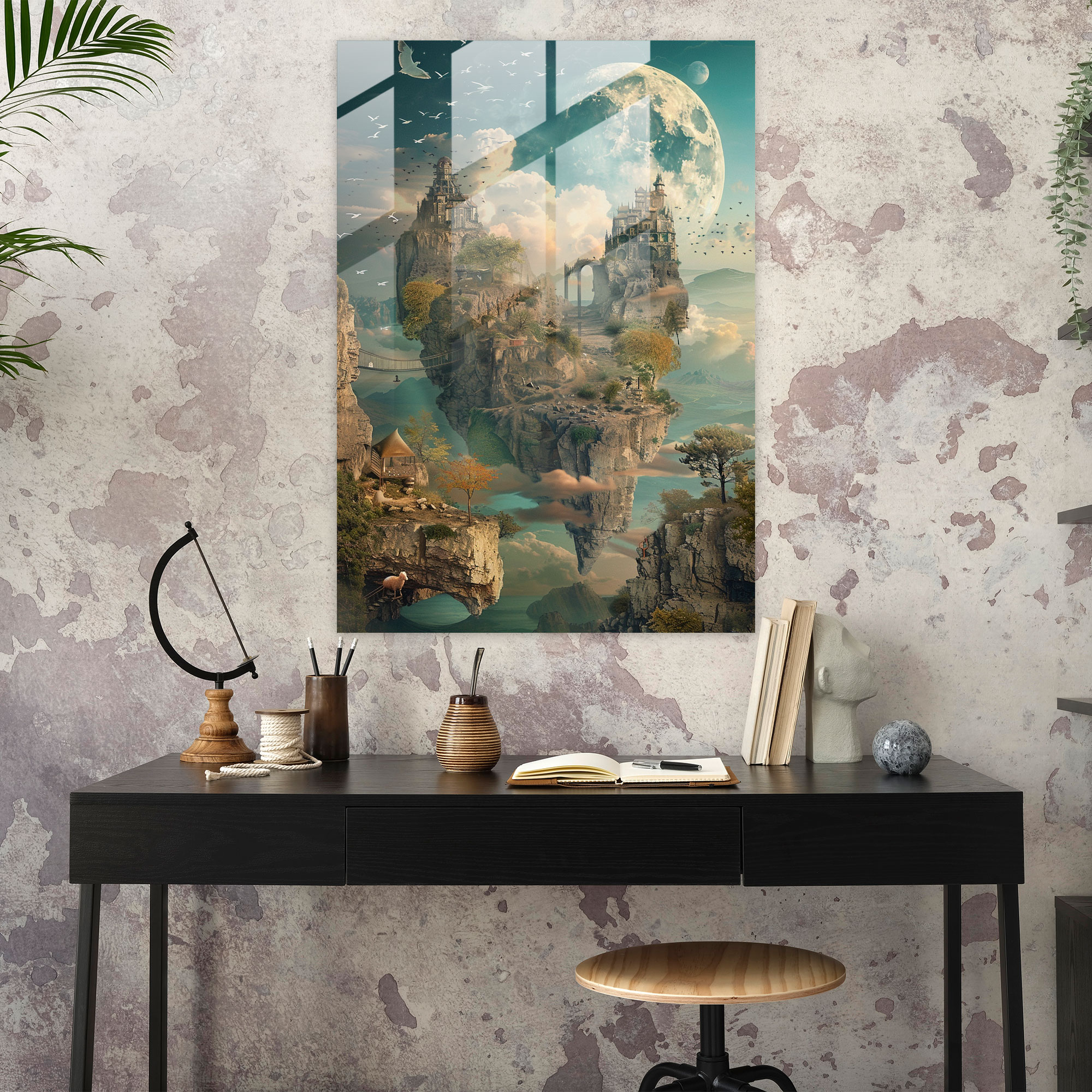 Dadaism Glass Print Modern Art - Dadaism, Modern Art, Dadaism Art Style, Glass Art