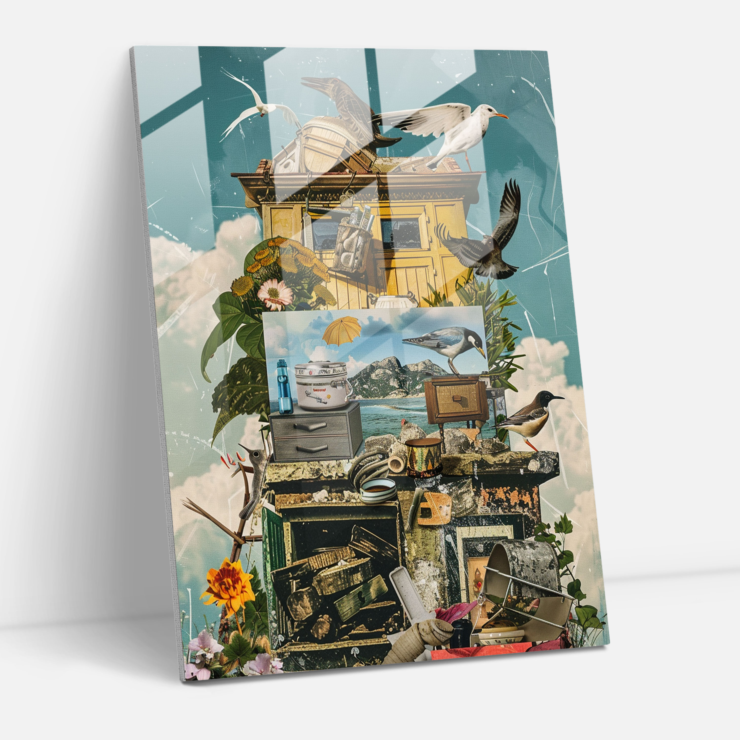 Dadaism Glass Print Modern Art Home Decoration - Dadaism, Modern Art, Home Decoration, Glass Print