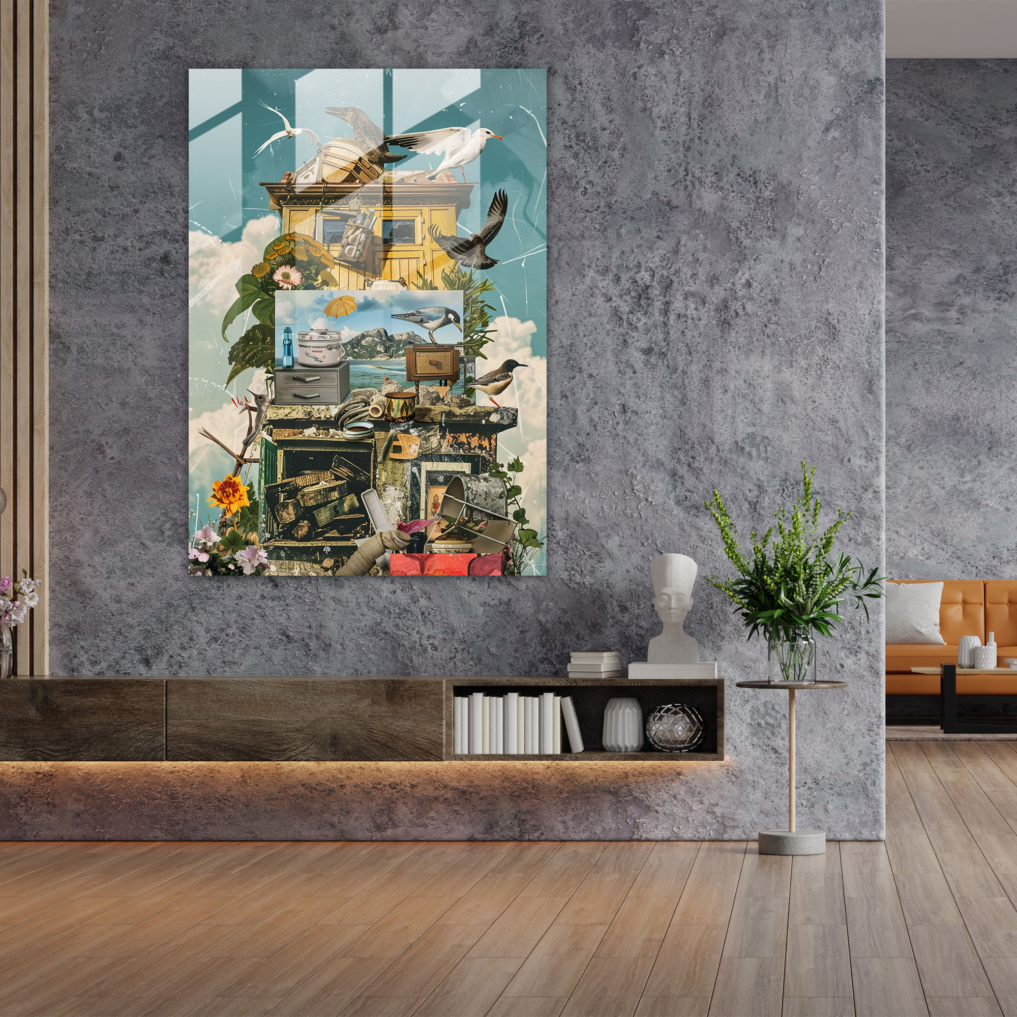 Dadaism Glass Print Modern Art Home Decoration - Dadaism, Modern Art, Home Decoration, Glass Print