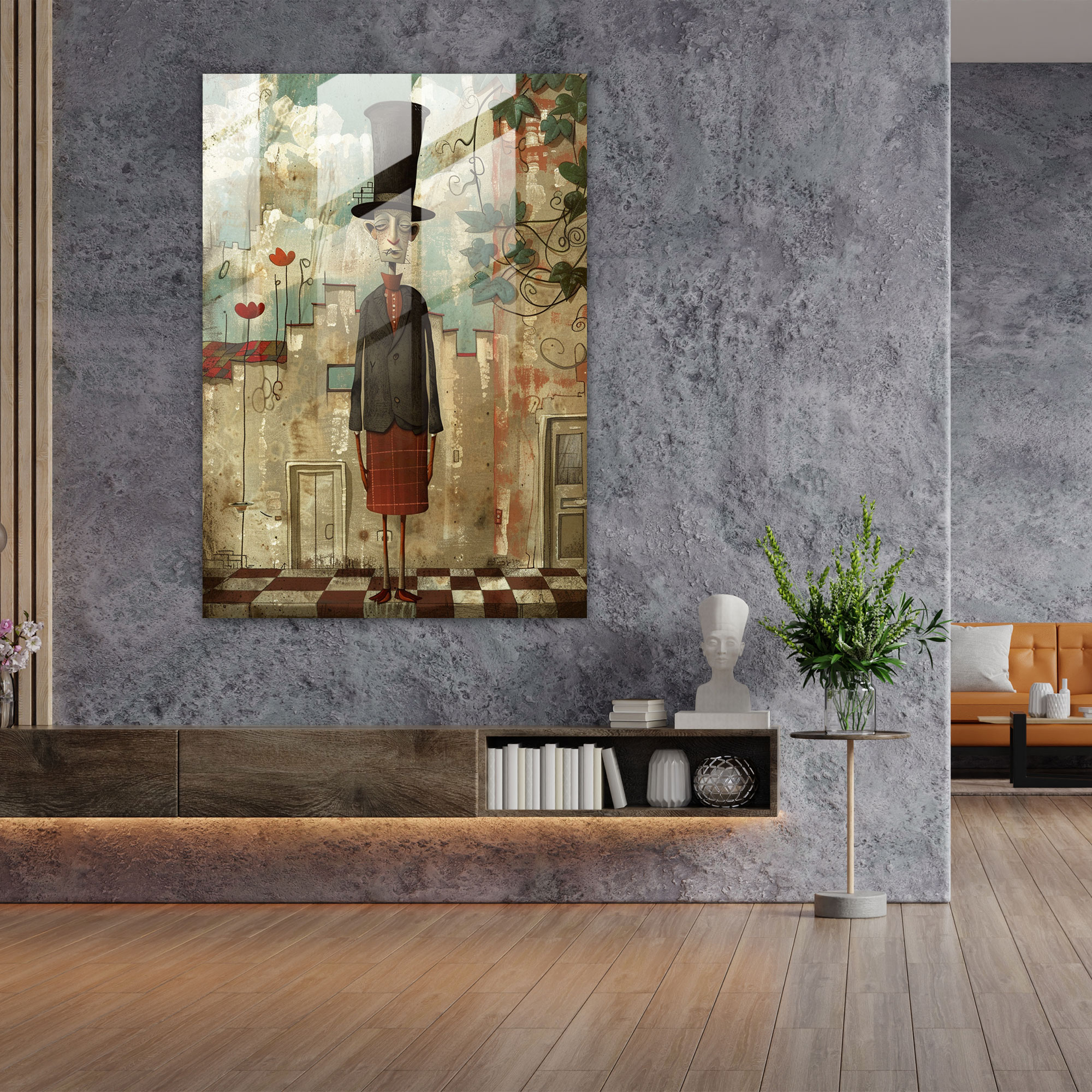 Dadaism Glass Wall Art Home Decoration - Dadaism, Glass Wall Art, Glass Art, Dadaism Art Style