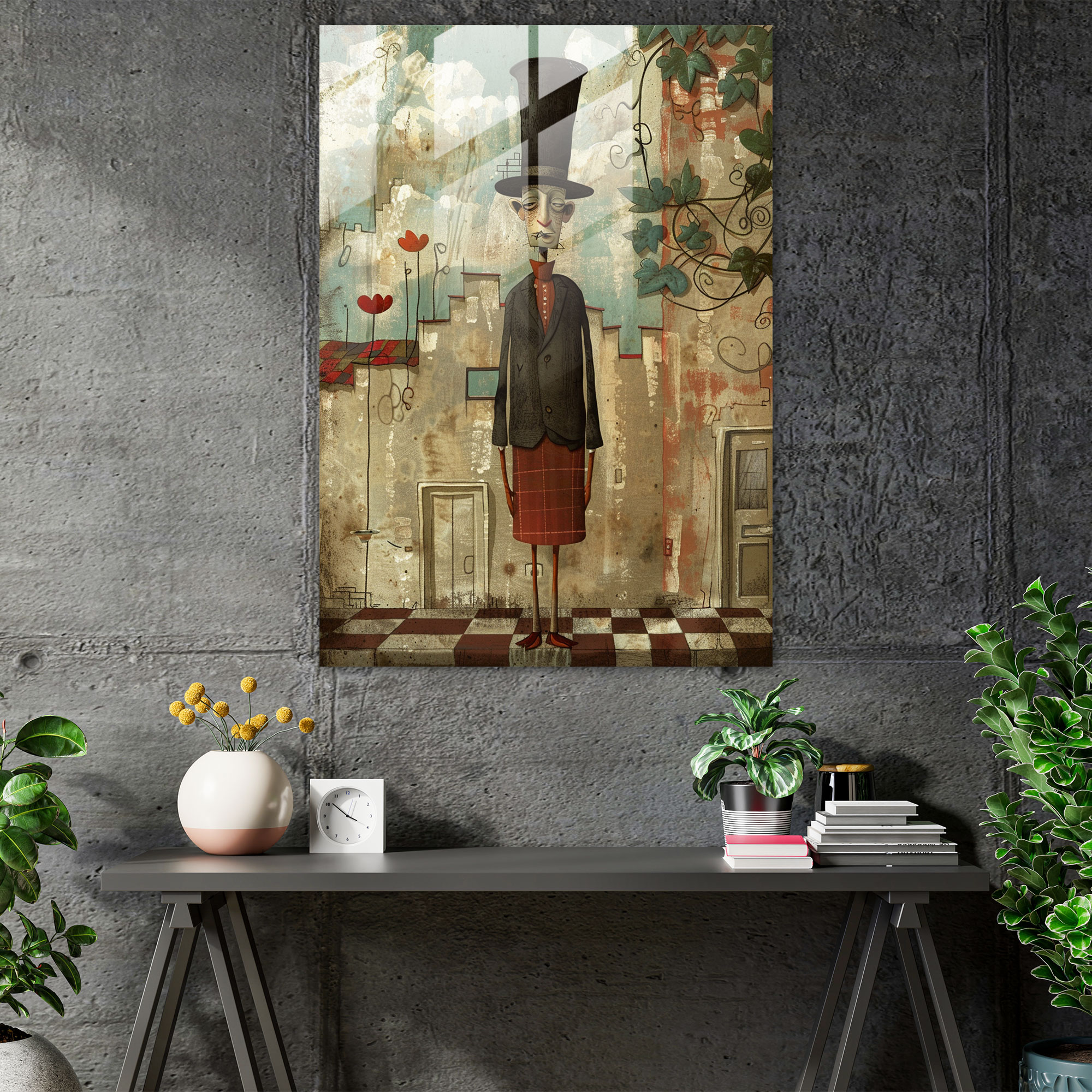Dadaism Glass Wall Art Home Decoration - Dadaism, Glass Wall Art, Glass Art, Dadaism Art Style