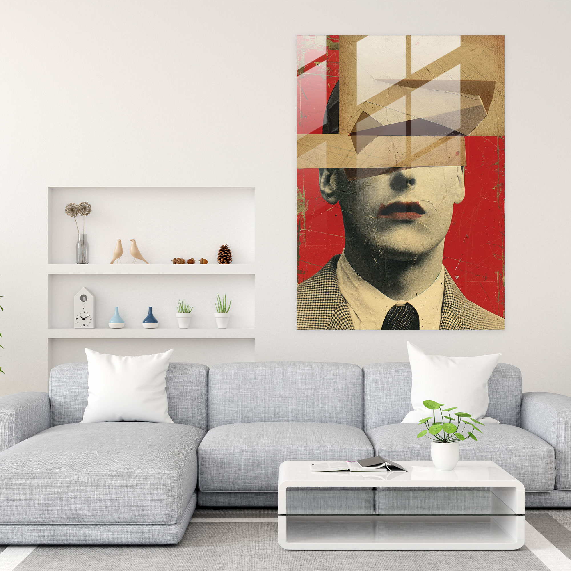 Dadaism Glass Wall Art - Random Collage - Dadaism, Glass Wall Art, Modern Art, Dadaism