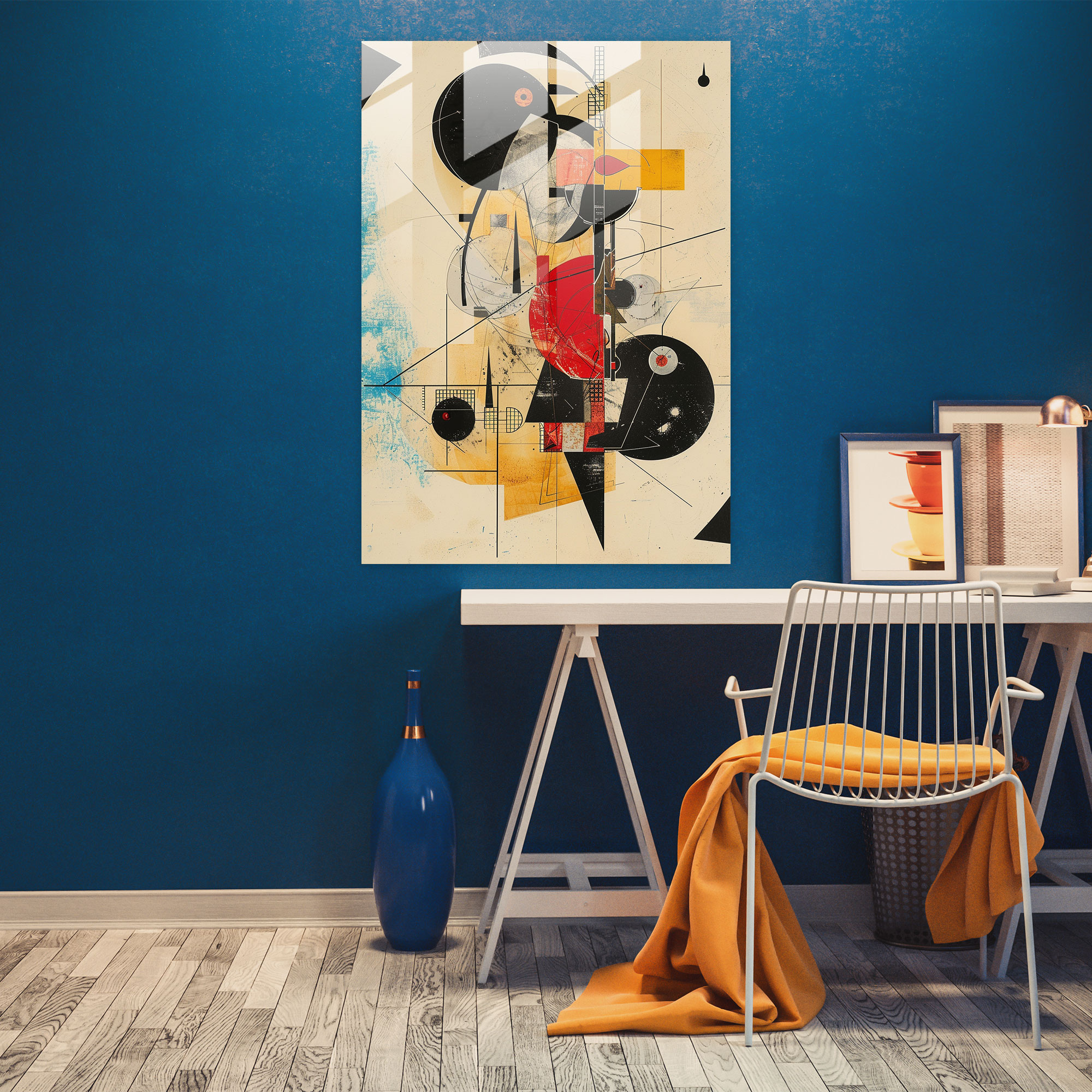 Dadaism Glass Print - Playful Design - Dadaism, Playful Design, Glass Print, Modern Art