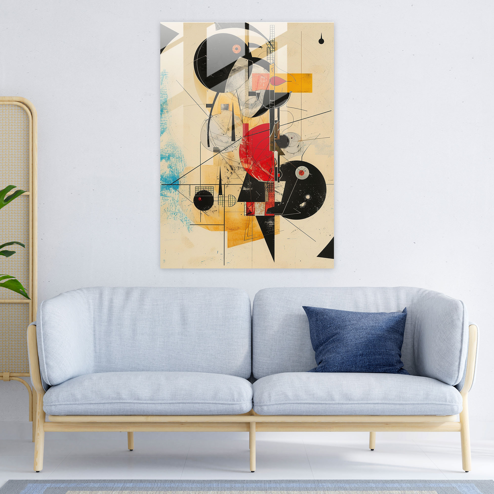 Dadaism Glass Print - Playful Design - Dadaism, Playful Design, Glass Print, Modern Art