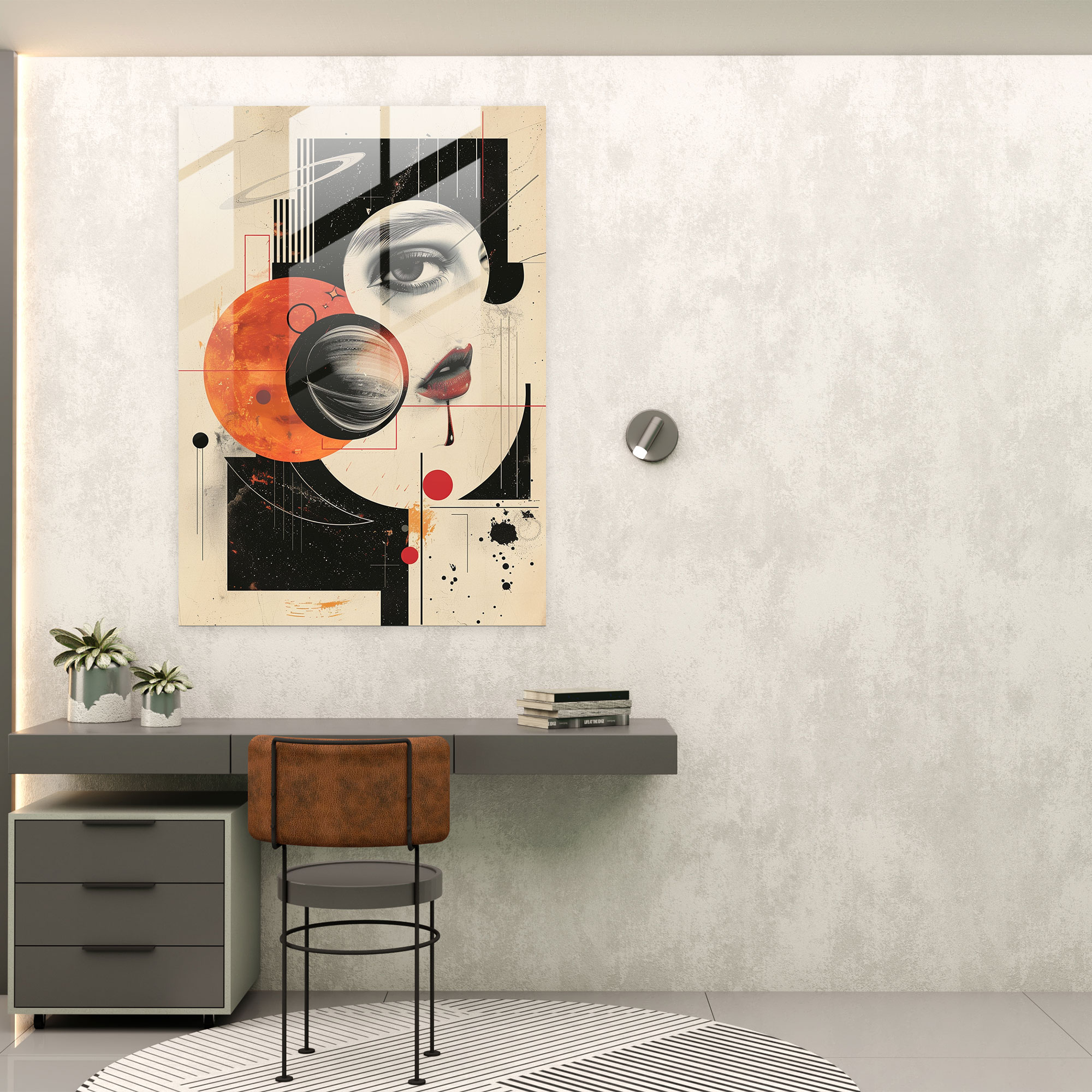 Dadaism Home Decoration - Vintage Collage - Dadaism, Vintage Art, Home Decoration, Glass Print