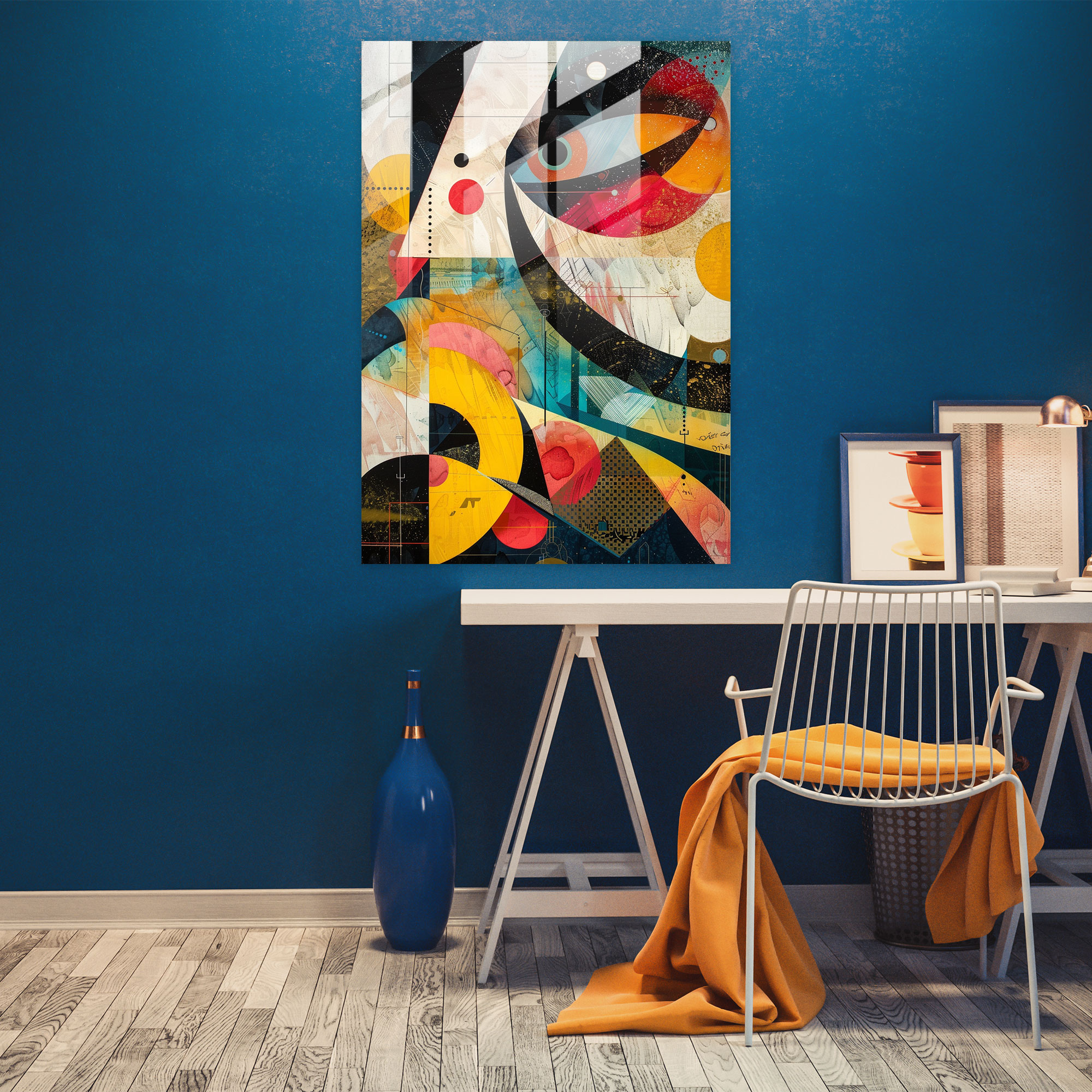 Dadaism Wall Decoration - Surreal Shapes - Dadaism, Glass Wall Art, Wall Decoration, Surreal Colors
