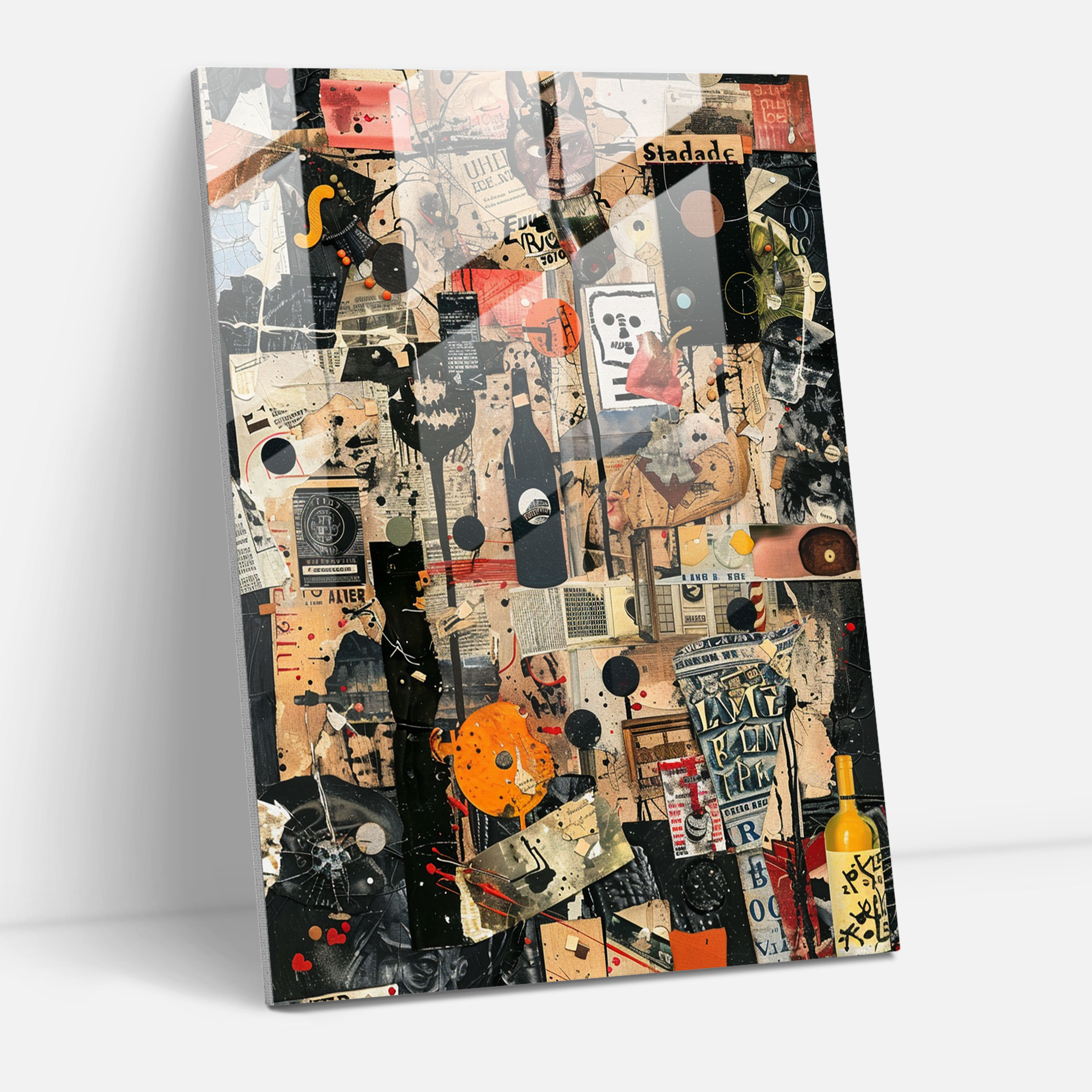 Dadaism Wall Decoration - Random Objects Collage - Dadaism, Dadaism, Glass Print, Wall Decoration