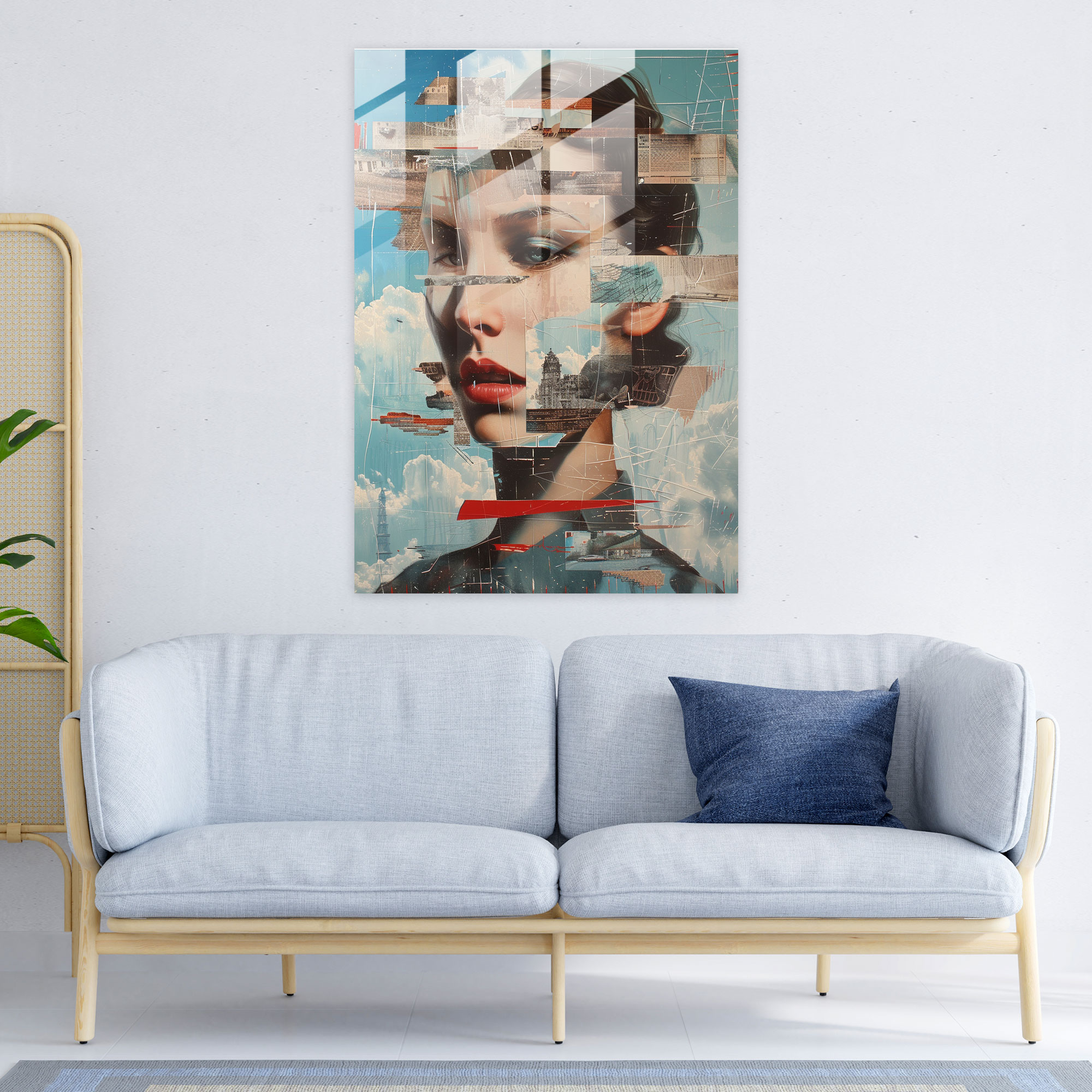 Dadaism Modern Art - Distorted Portraits And Landscapes - Dadaism, Glass Wall Art, Glass Print, Portraits