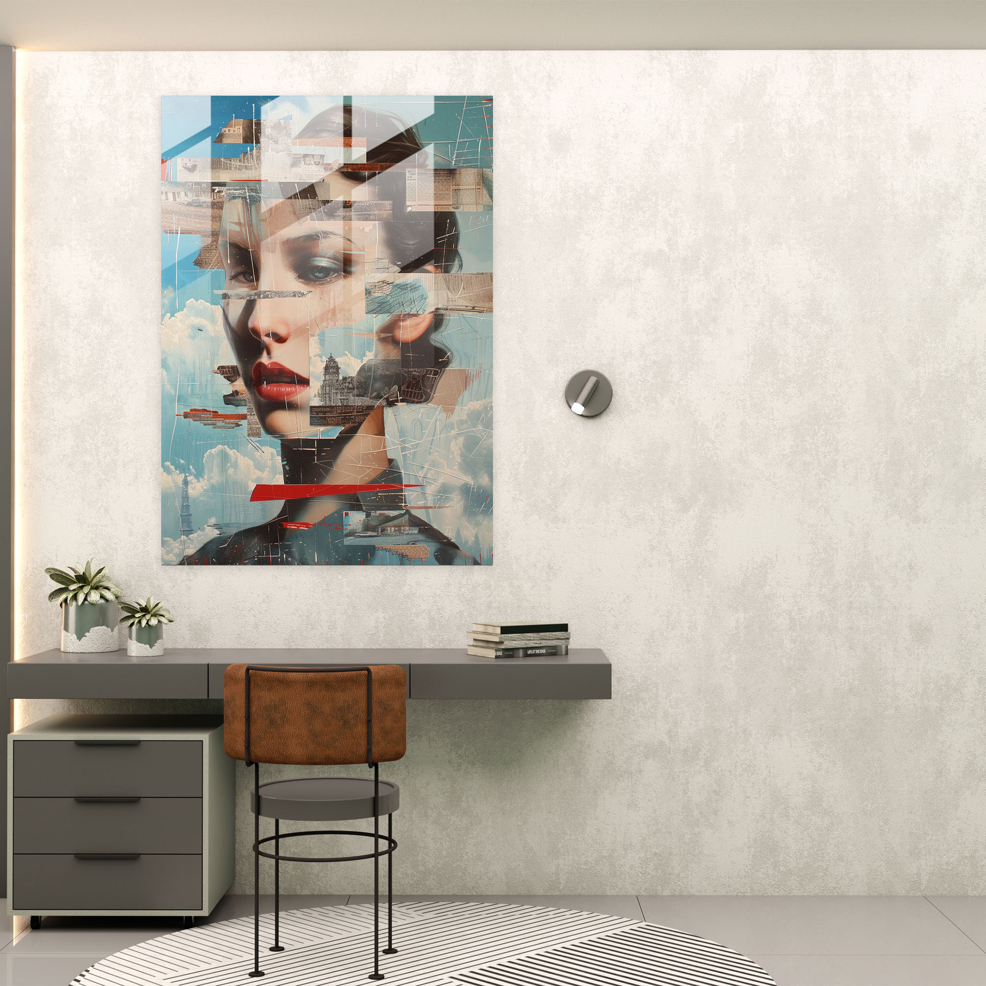 Dadaism Modern Art - Distorted Portraits And Landscapes - Dadaism, Glass Wall Art, Glass Print, Portraits