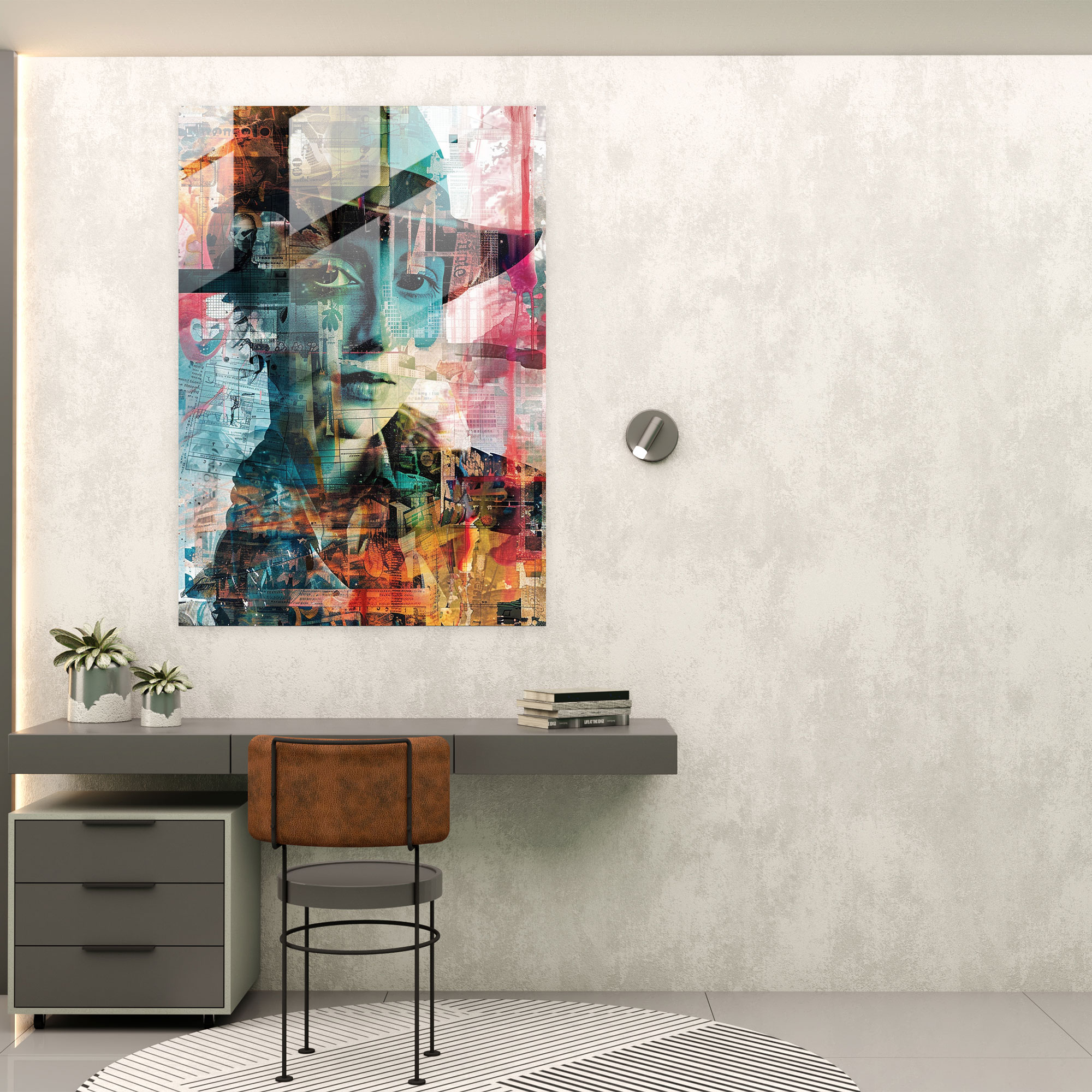 Dadaism Art Glass Print - Playful Mix - Dadaism, Home Decoration, Words, Glass Wall Art