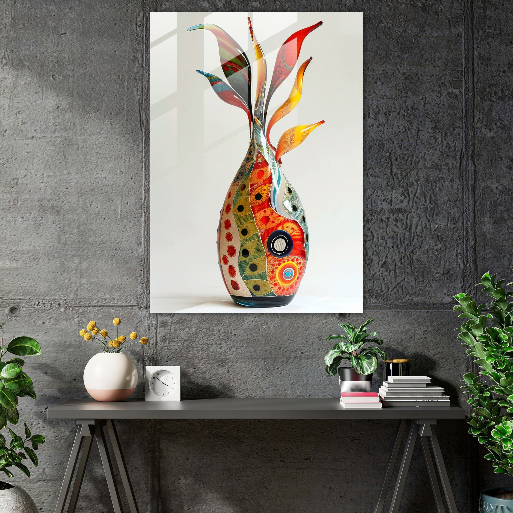 Dadaism Glass Art - Whimsical Textures - Dadaism, Patterns, Glass Print, Modern Art