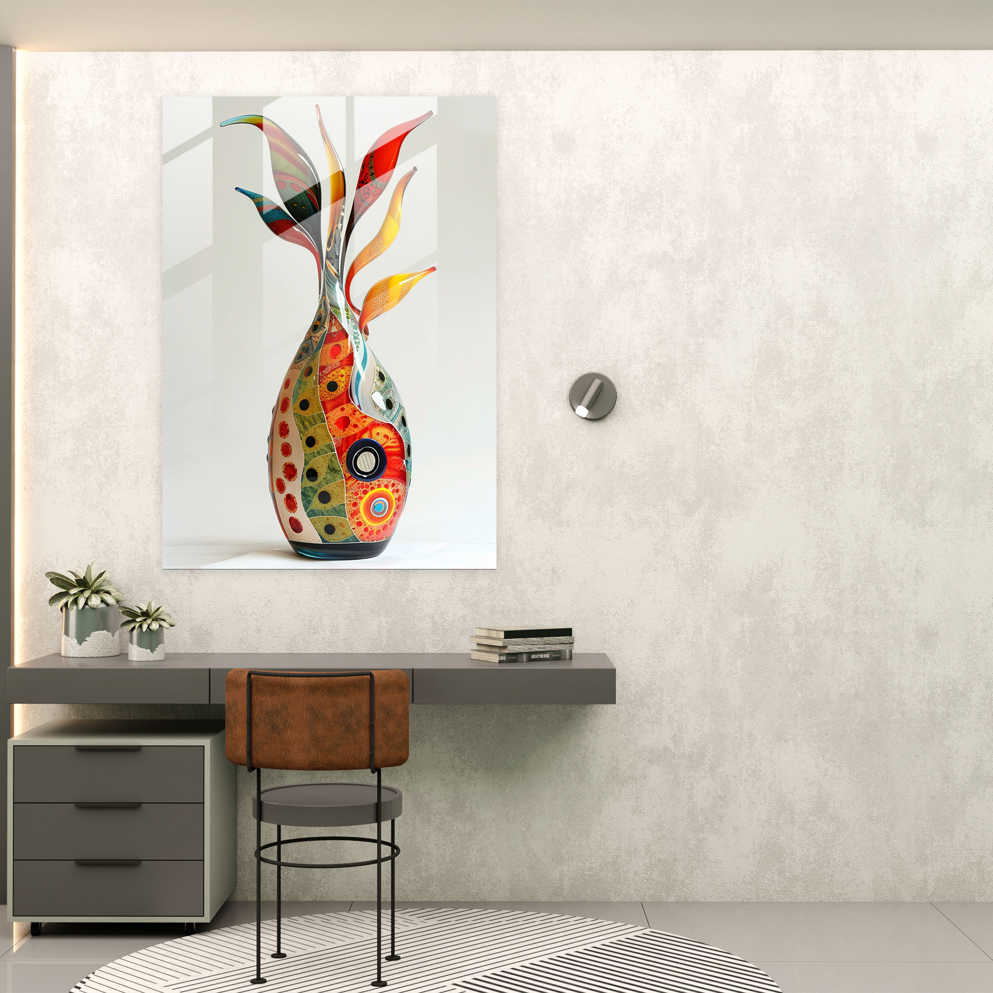 Dadaism Glass Art - Whimsical Textures - Dadaism, Patterns, Glass Print, Modern Art