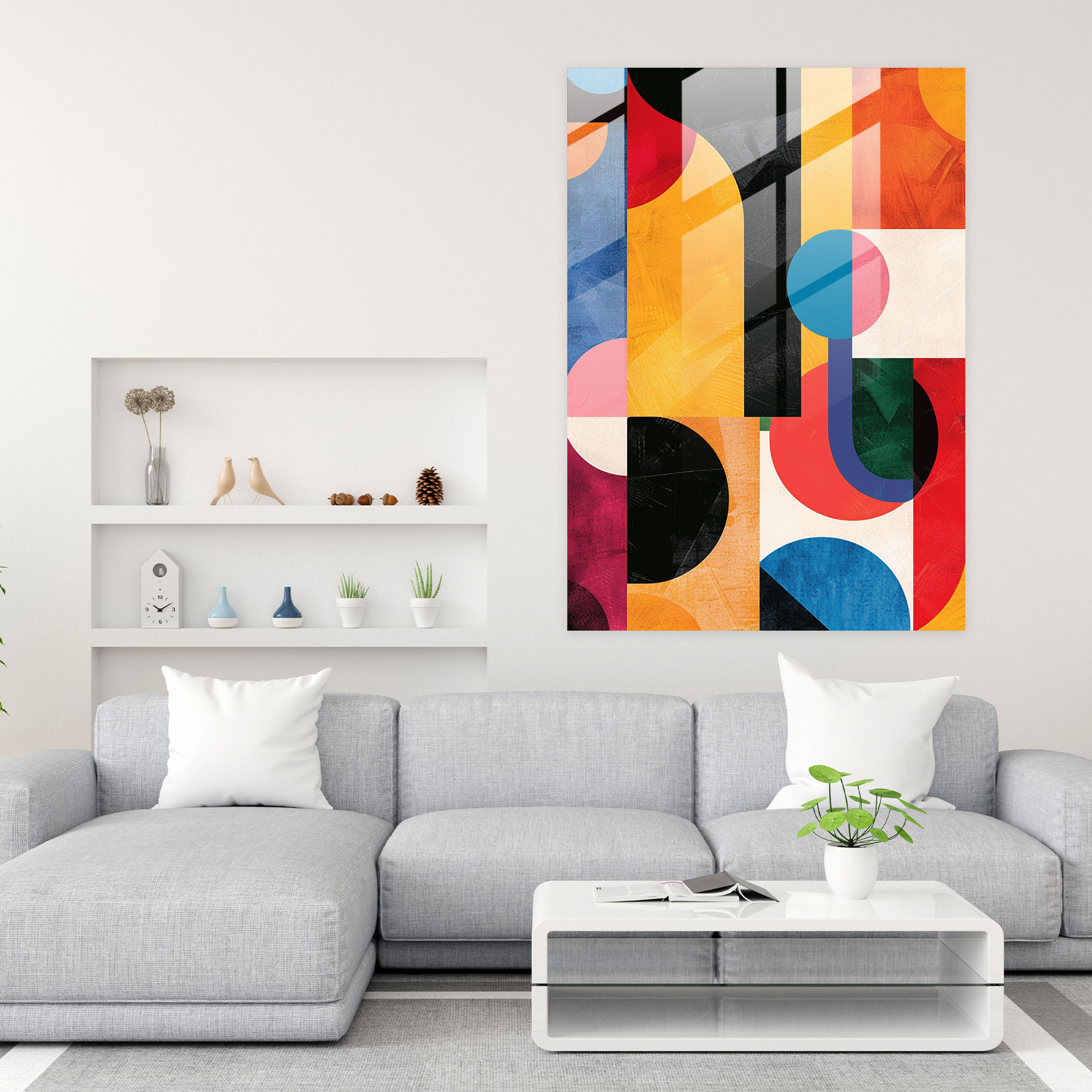 Abstract Dadaism Glass Wall Art - Dadaism, Dadaism Art Style, Glass Wall Art, Glass Art