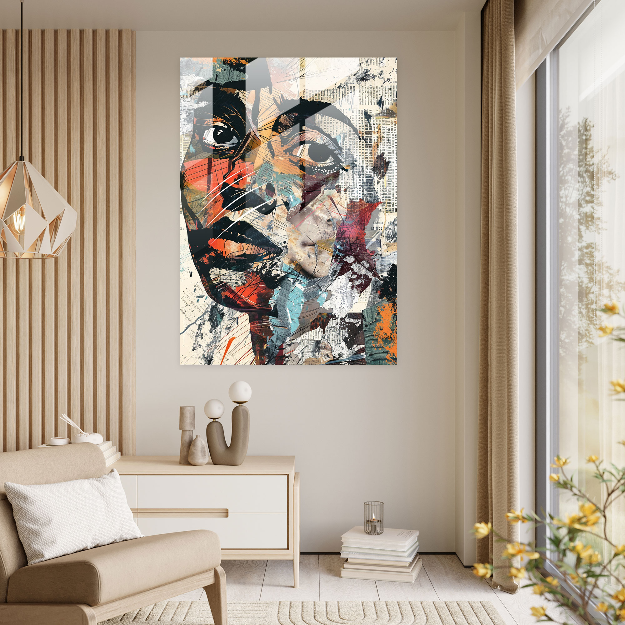 Distorted Dadaism Glass Wall Art - Dadaism, Glass Print, Home Decoration, Glass Art